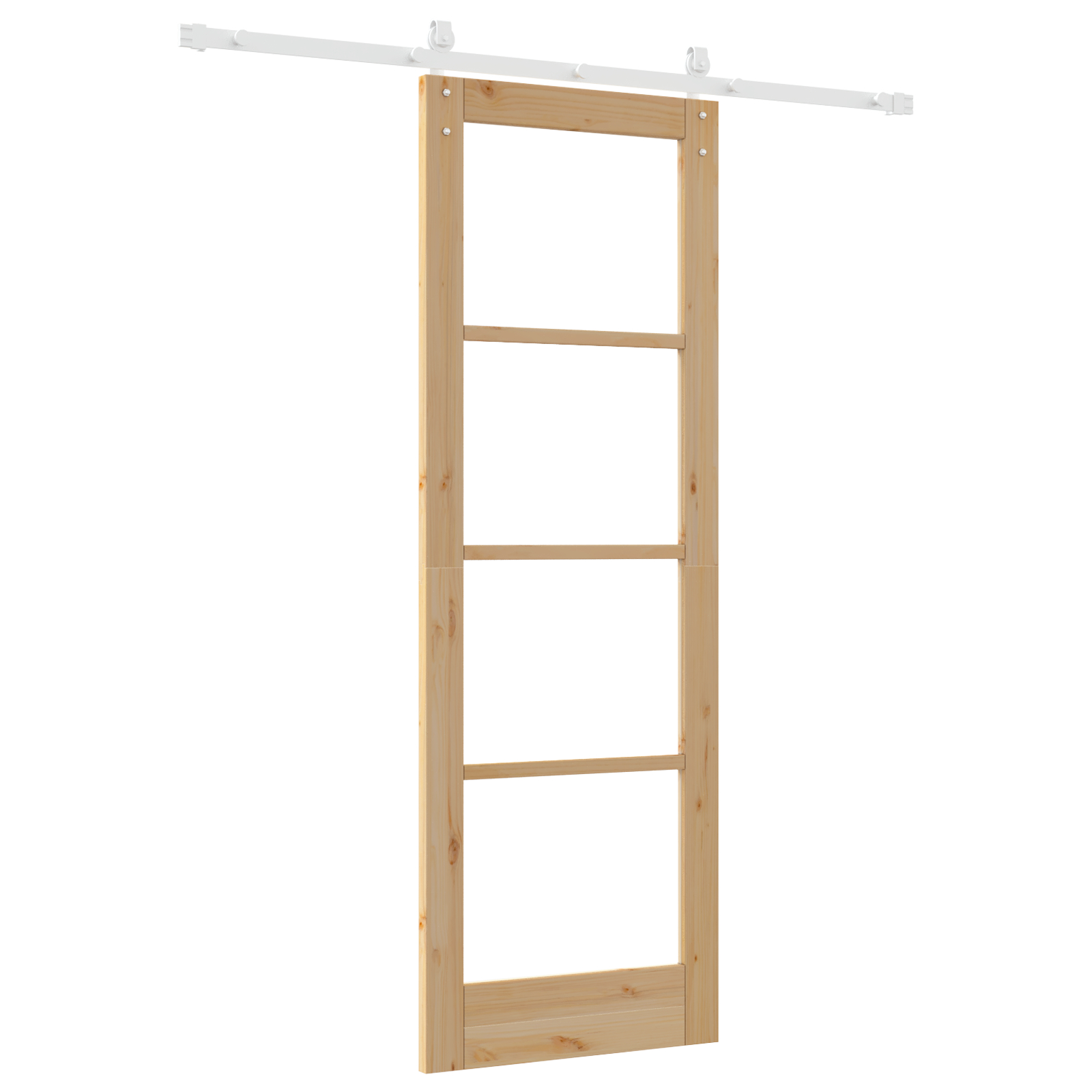 Ușă glisantă vidaXL cu kit de hardware "ORKDAL" Lemn solid & Sticlă