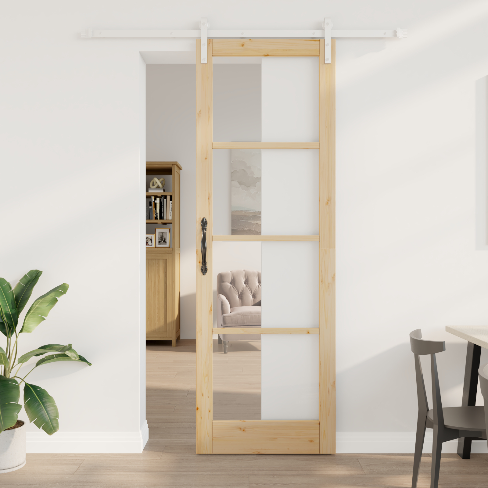 vidaXL Ușă glisantă ORKDAL Maro 78 x 232 cm Lemn masiv de pin vidaXL Ușă glisantă ORKDAL Maro 78 x 232 cm Lemn masiv de pin