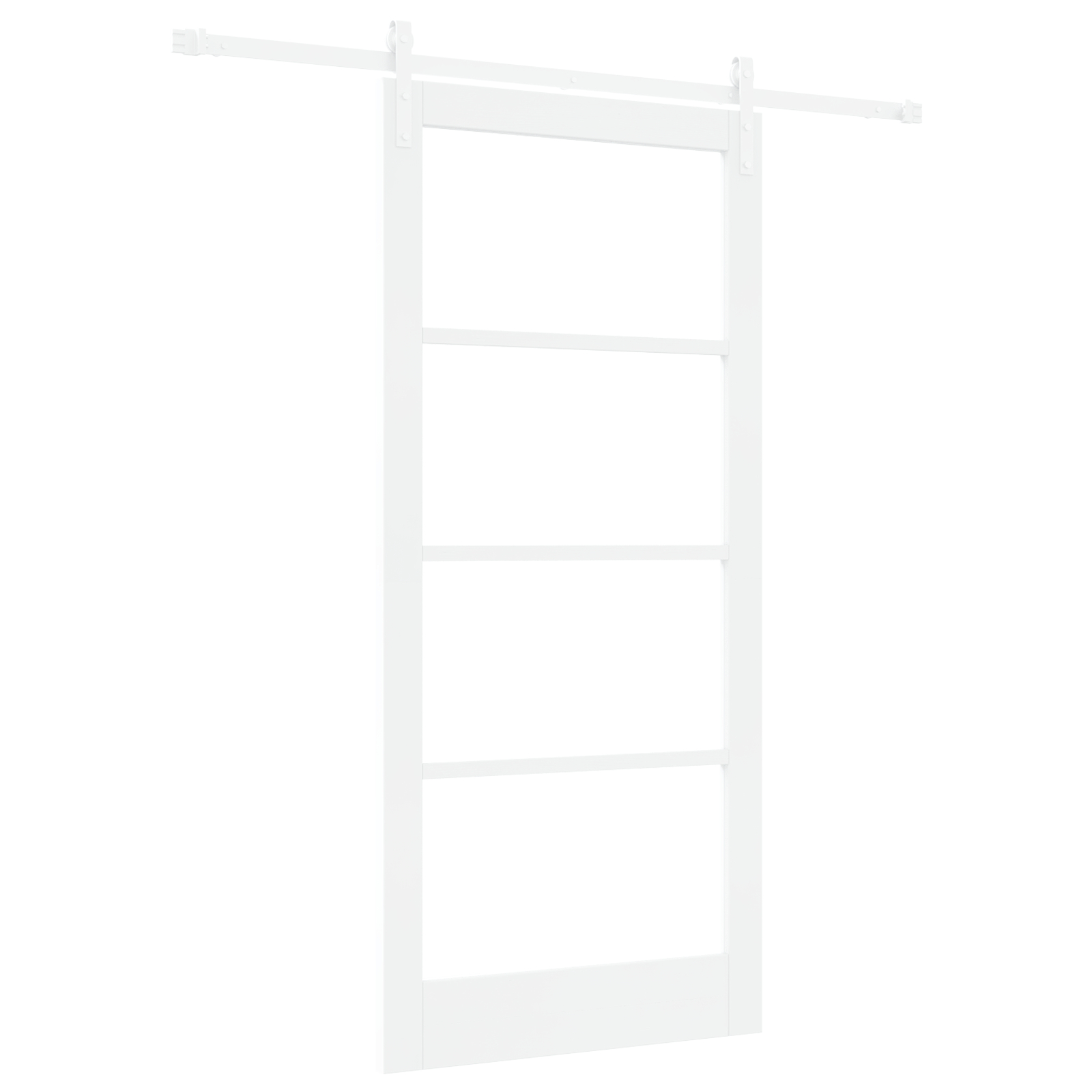 Ușă glisantă vidaXL cu set de accesorii 'ORKDAL'Alb Lemn Solid & Sticlă Ușă glisantă vidaXL cu set de accesorii 'ORKDAL'Alb Lemn Solid & Sticlă