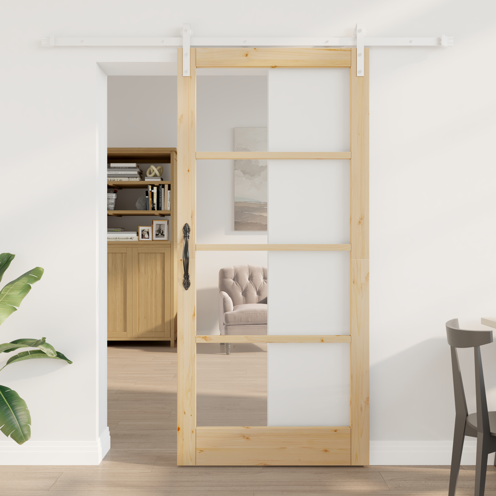 vidaXL Ușă glisantă ORKDAL Maro 93 x 202 cm Lemn masiv de pin vidaXL Ușă glisantă ORKDAL Maro 93 x 202 cm Lemn masiv de pin