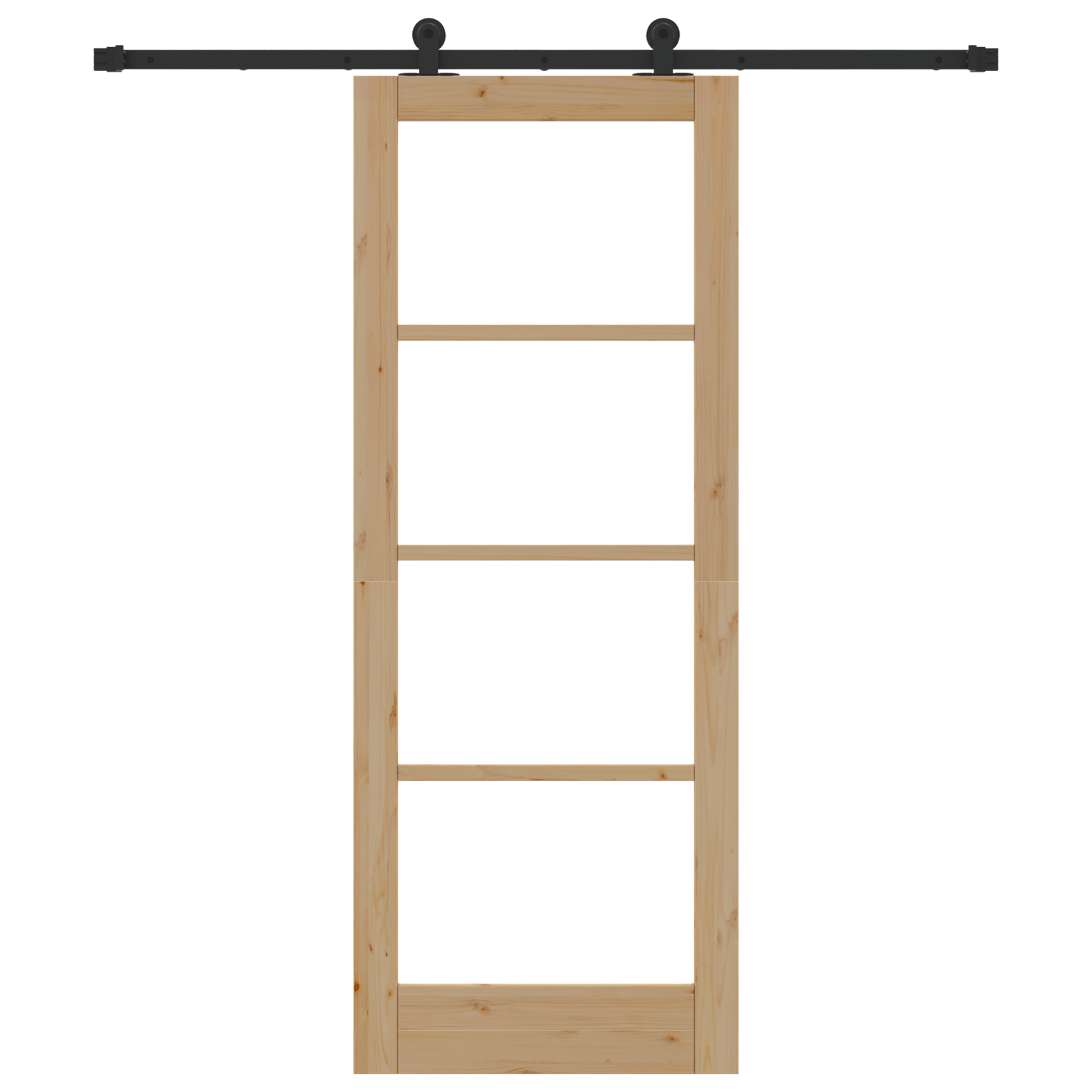 vidaXL Ușă glisantă ORKDAL Natural și Negru 78 x 202 cm