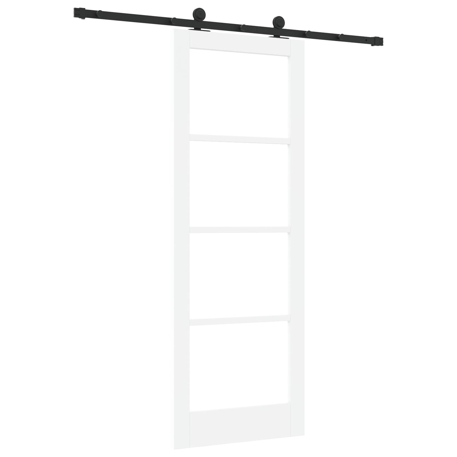 Ușa glisantă vidaXL cu set de accesorii 'ORKDAL'Alb Lemn Masiv & Sticlă Ușa glisantă vidaXL cu set de accesorii 'ORKDAL'Alb Lemn Masiv & Sticlă