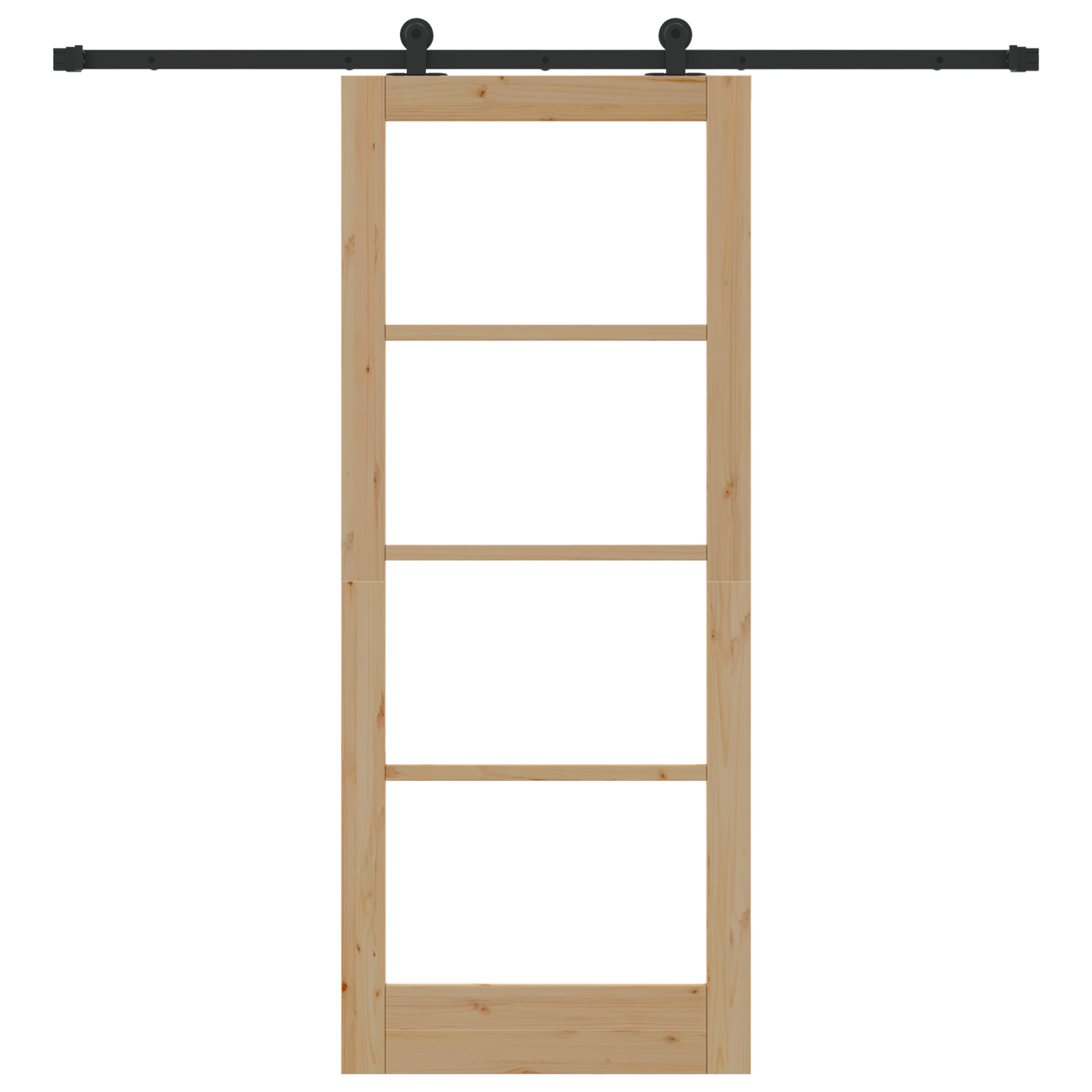 vidaXL Ușă glisantă ORKDAL Natural și Negru 83 x 202 cm