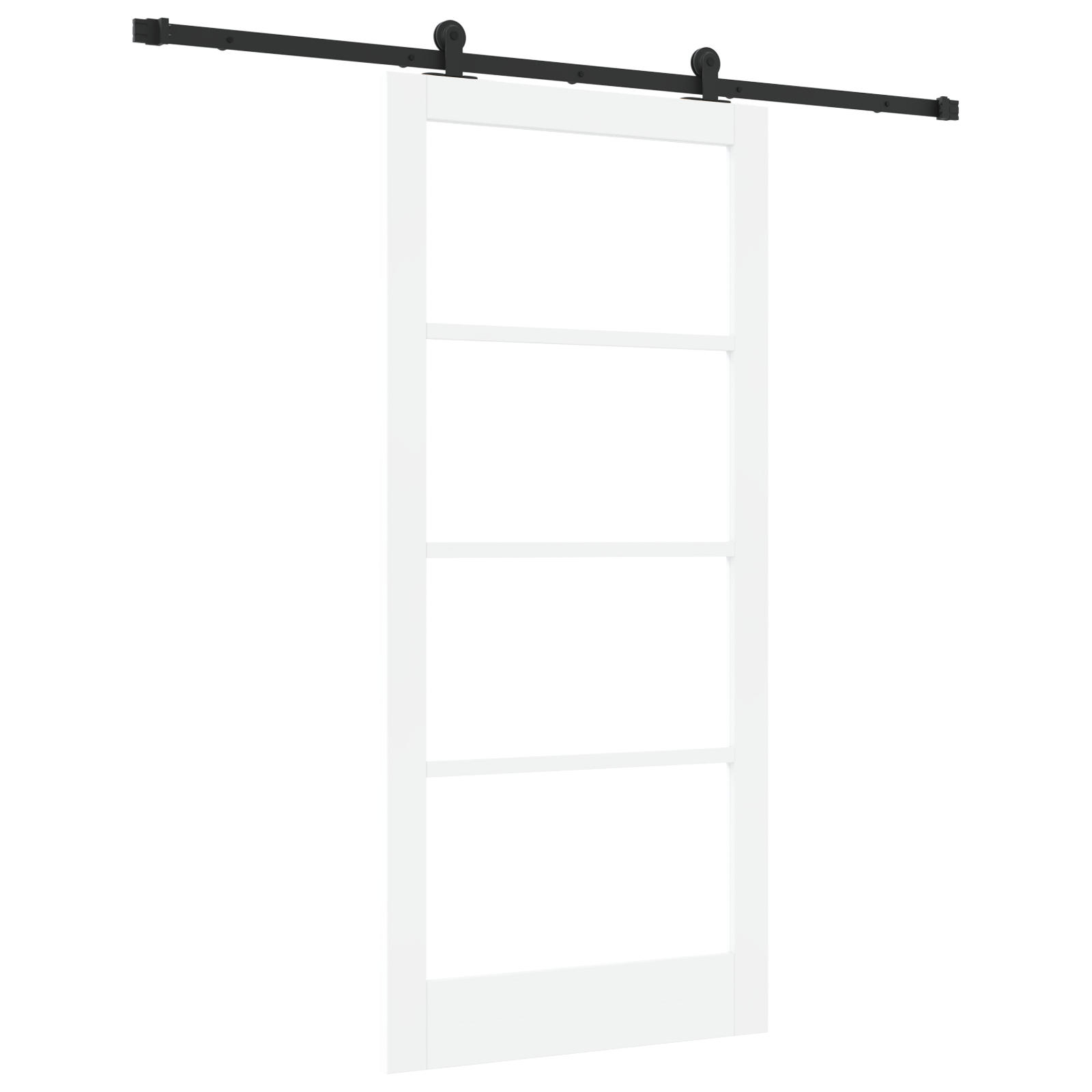 Ușa glisantă vidaXL cu set de accesorii 'ORKDAL'Alb Lemn Solid & Sticlă Ușa glisantă vidaXL cu set de accesorii 'ORKDAL'Alb Lemn Solid & Sticlă