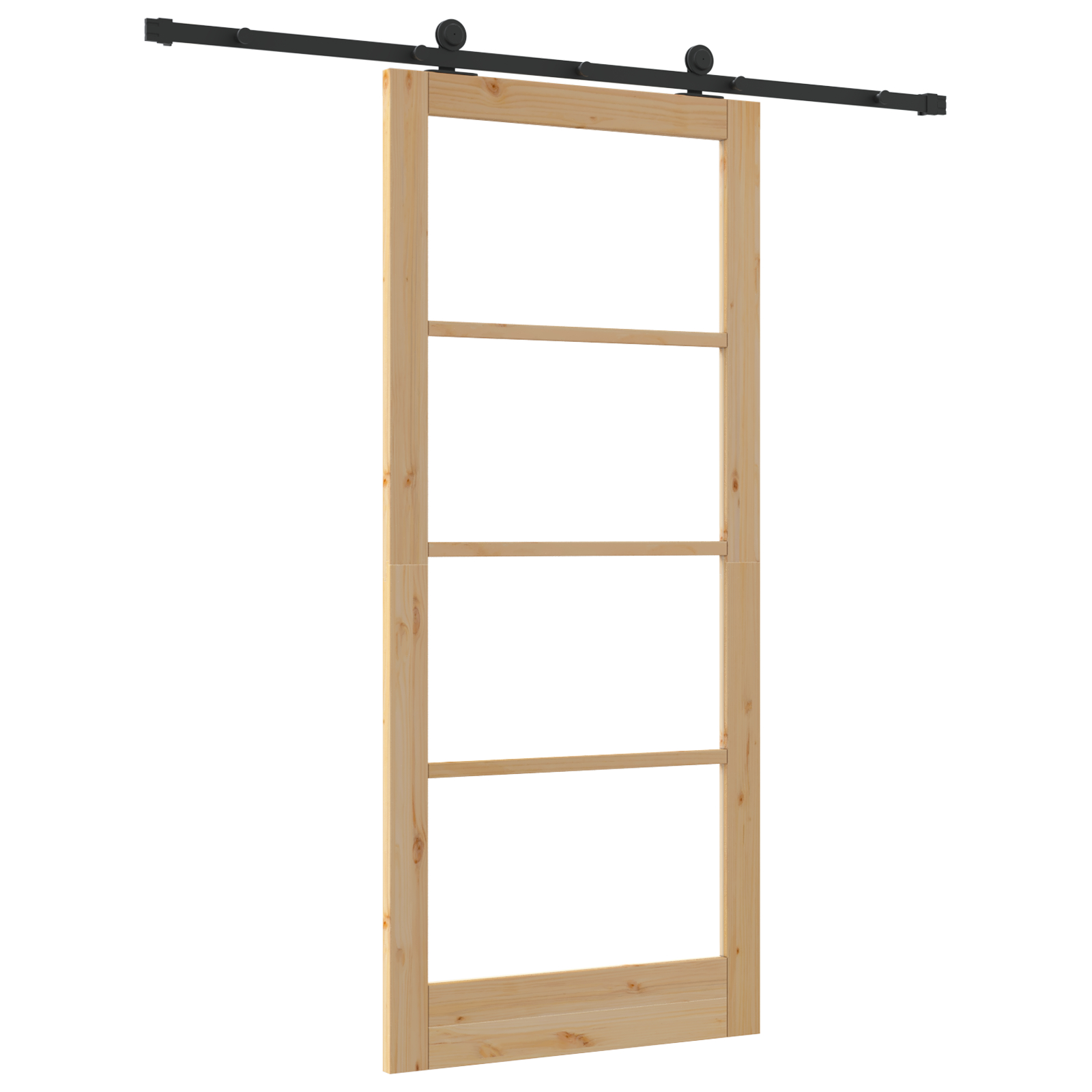 vidaXL Ușă glisantă Manual ORKDAL Maro 93 x 211 cm Lemn și metal