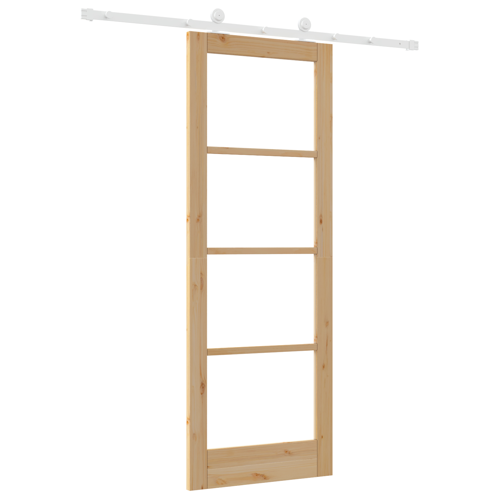 vidaXL Ușă glisantă cu set hardware 'ORKDAL'Lemn solid & Sticlă