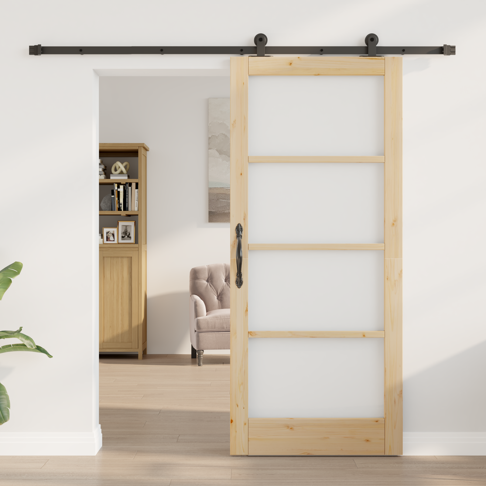 vidaXL Ușa glisantă Manual ORKDAL Maro 86 x 198.5 cm Lemn și metal vidaXL Ușa glisantă Manual ORKDAL Maro 86 x 198.5 cm Lemn și metal