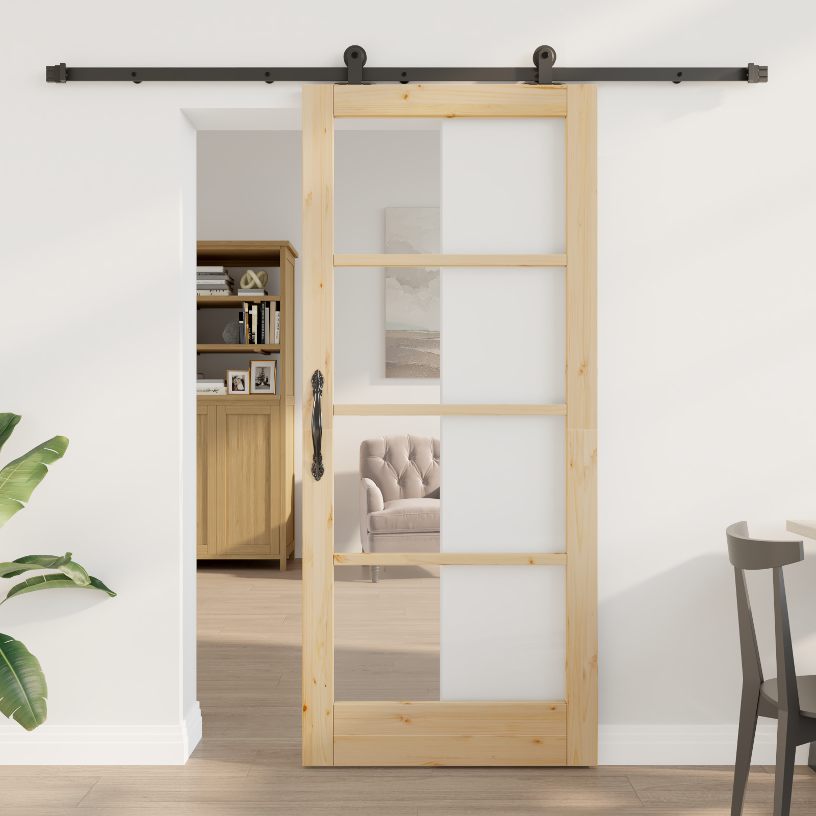 vidaXL Ușa glisantă Manual ORKDAL Maro 86 x 198.5 cm Lemn și metal vidaXL Ușa glisantă Manual ORKDAL Maro 86 x 198.5 cm Lemn și metal