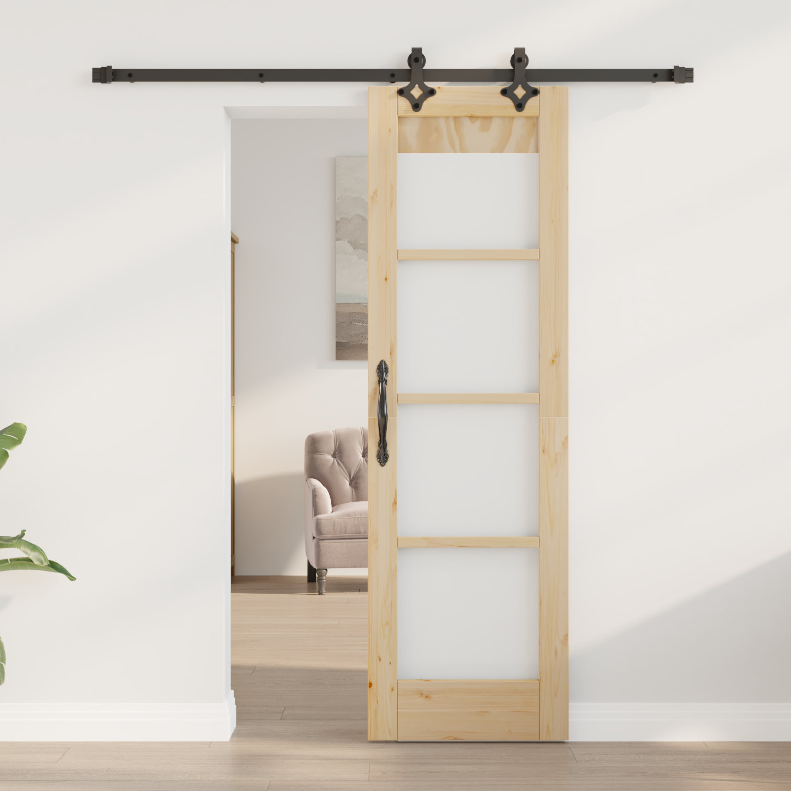 vidaXL Ușă Glisantă Manual ORKDAL Maro 61 x 198.5 cm Lemn și metal vidaXL Ușă Glisantă Manual ORKDAL Maro 61 x 198.5 cm Lemn și metal
