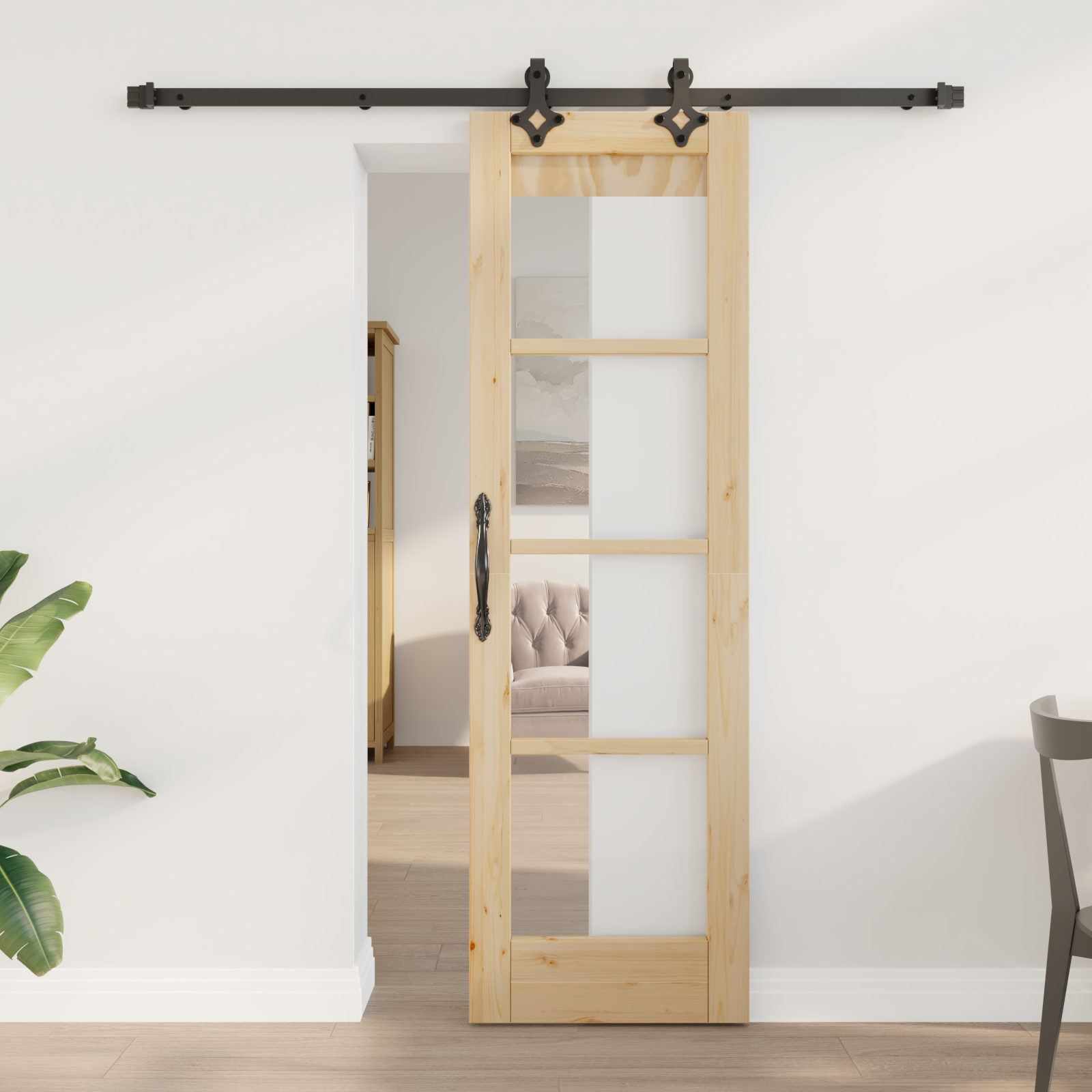 vidaXL Ușă Glisantă Manual ORKDAL Maro 61 x 198.5 cm Lemn și metal vidaXL Ușă Glisantă Manual ORKDAL Maro 61 x 198.5 cm Lemn și metal