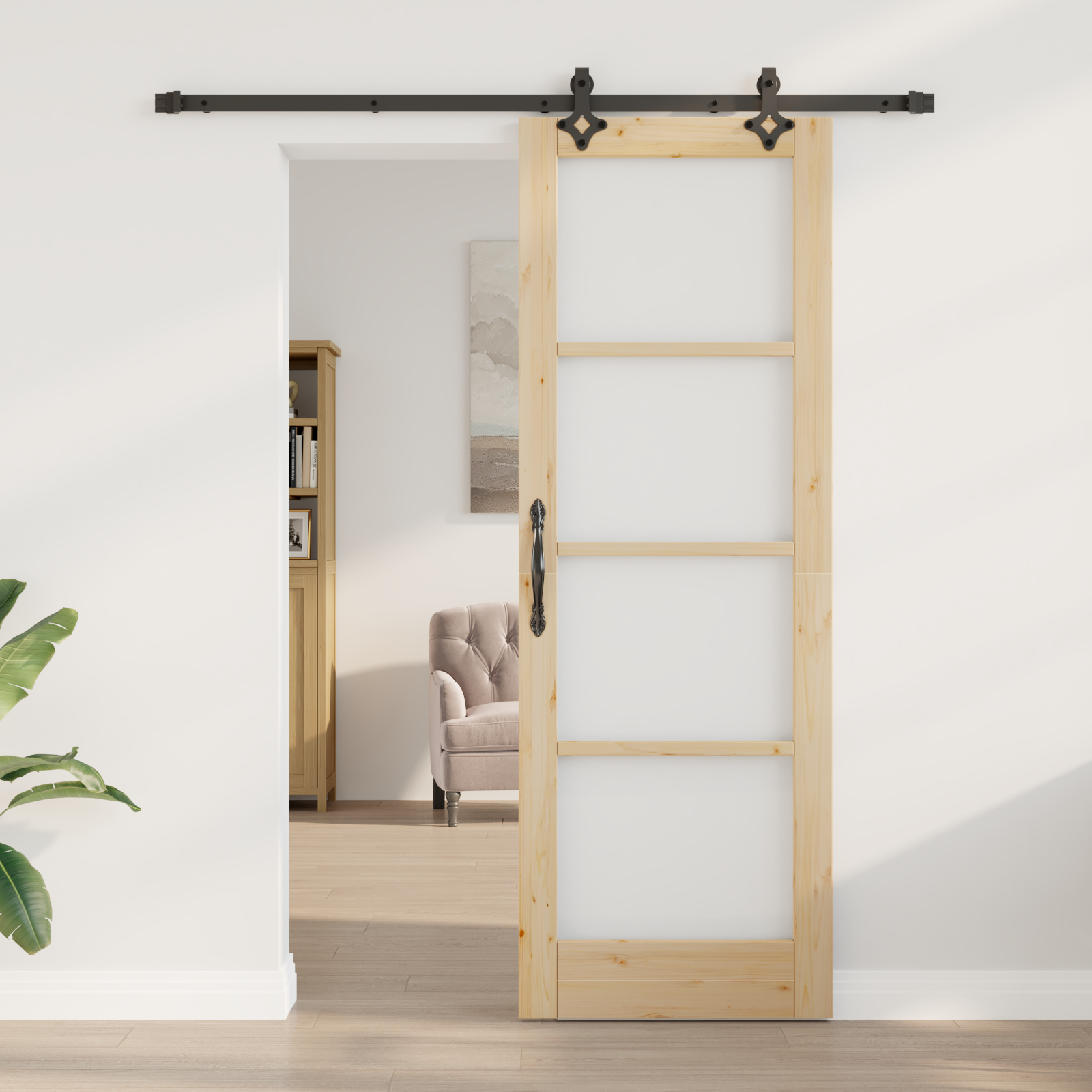 vidaXL Ușă Glisantă Manual ORKDAL Maro 73.5 x 211 cm Lemn și metal vidaXL Ușă Glisantă Manual ORKDAL Maro 73.5 x 211 cm Lemn și metal