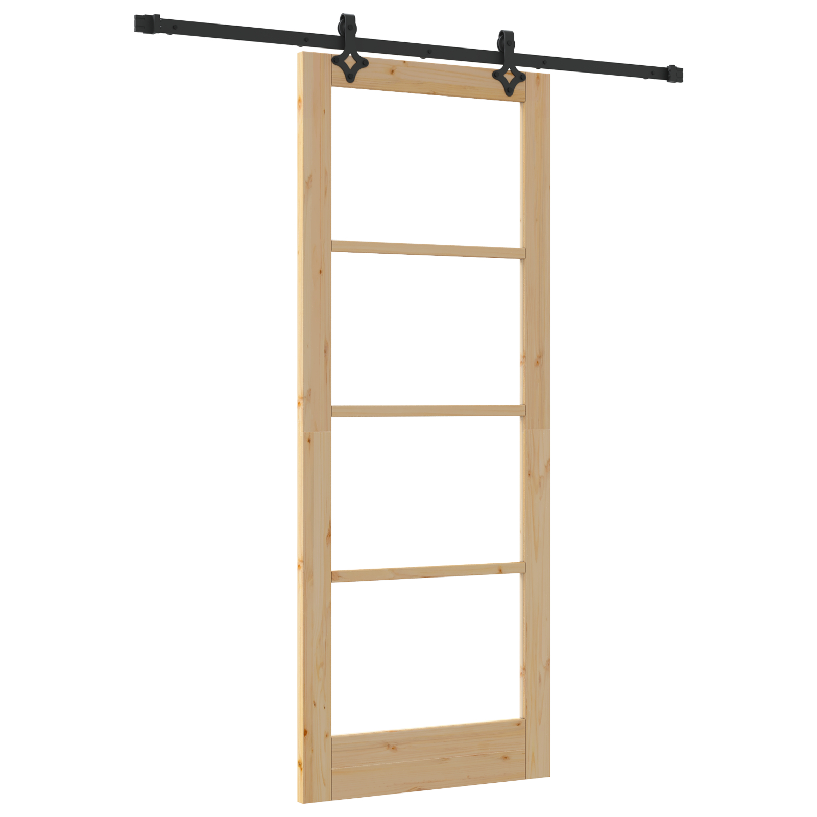 vidaXL Ușă Glisantă Manual ORKDAL Maro 83 x 211 cm Lemn și metal