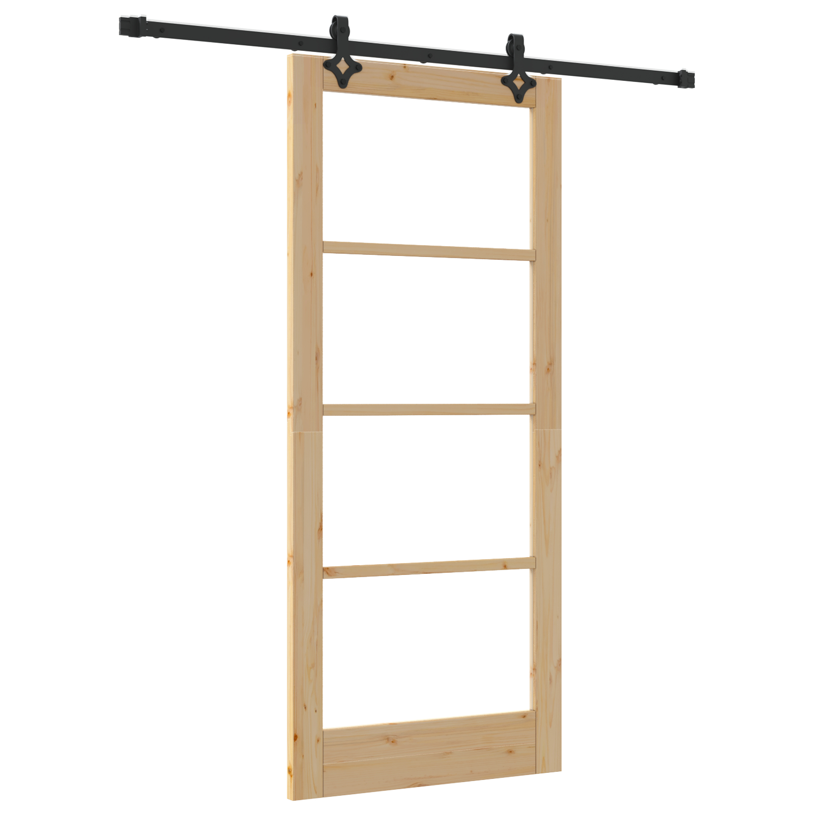 vidaXL Ușă Glisantă Manual ORKDAL Maro 86 x 198.5 cm Lemn și metal