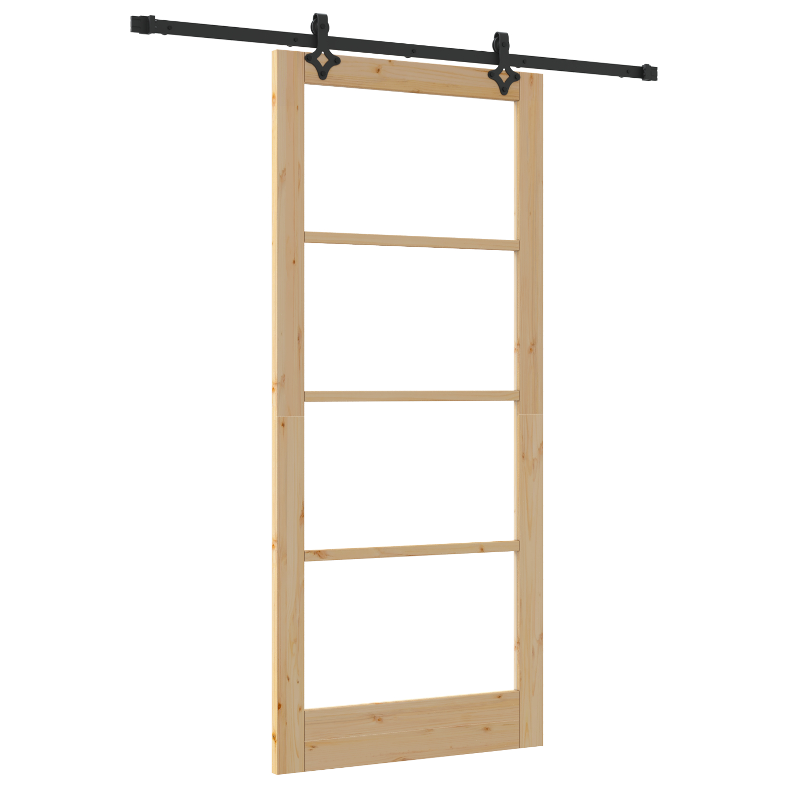 vidaXL Ușă Glisantă Manual ORKDAL Maro 93 x 211 cm Lemn și metal