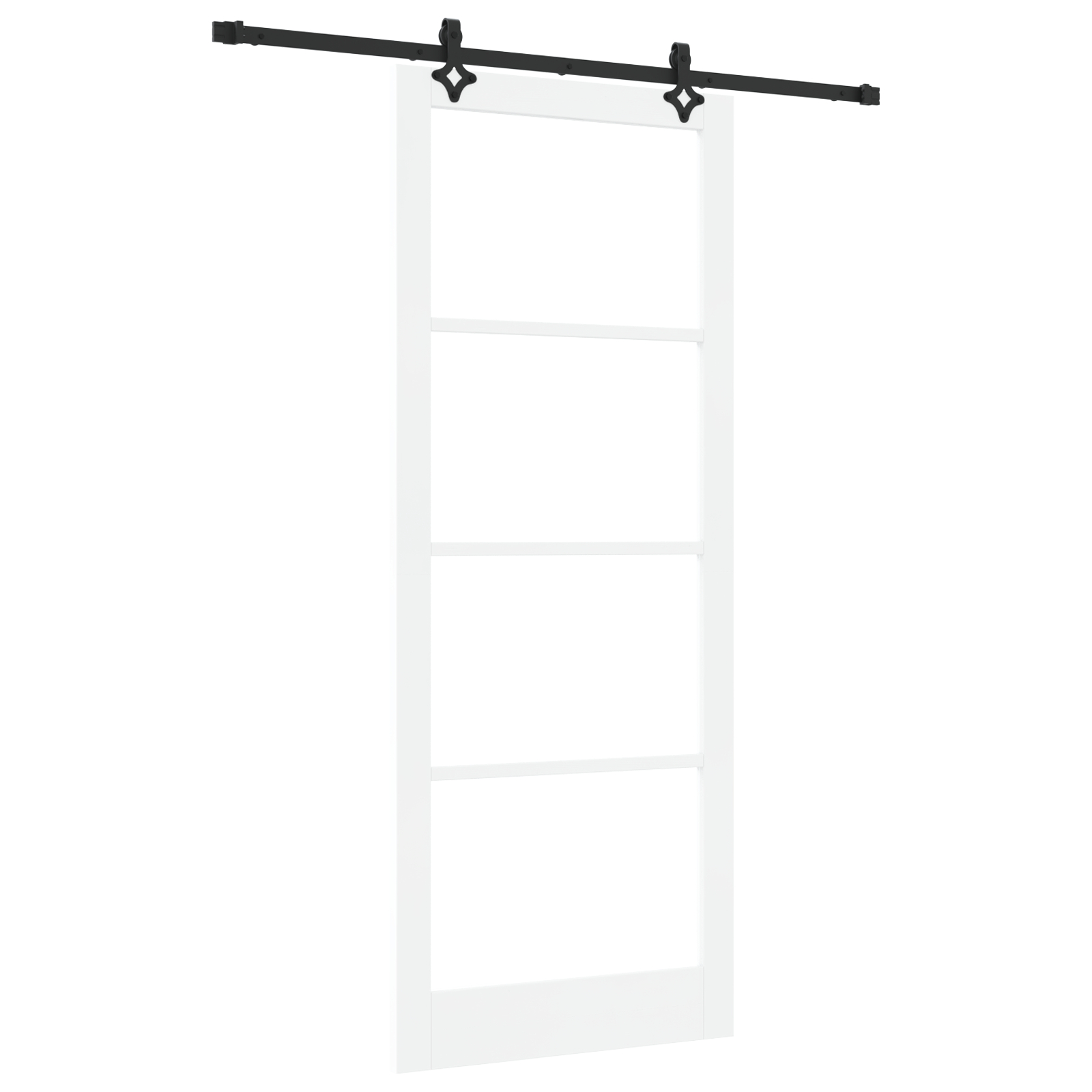 Ușă glisantă vidaXL cu set de accesorii 'ORKDAL'Alb Lemn Solid & Sticlă Ușă glisantă vidaXL cu set de accesorii 'ORKDAL'Alb Lemn Solid & Sticlă
