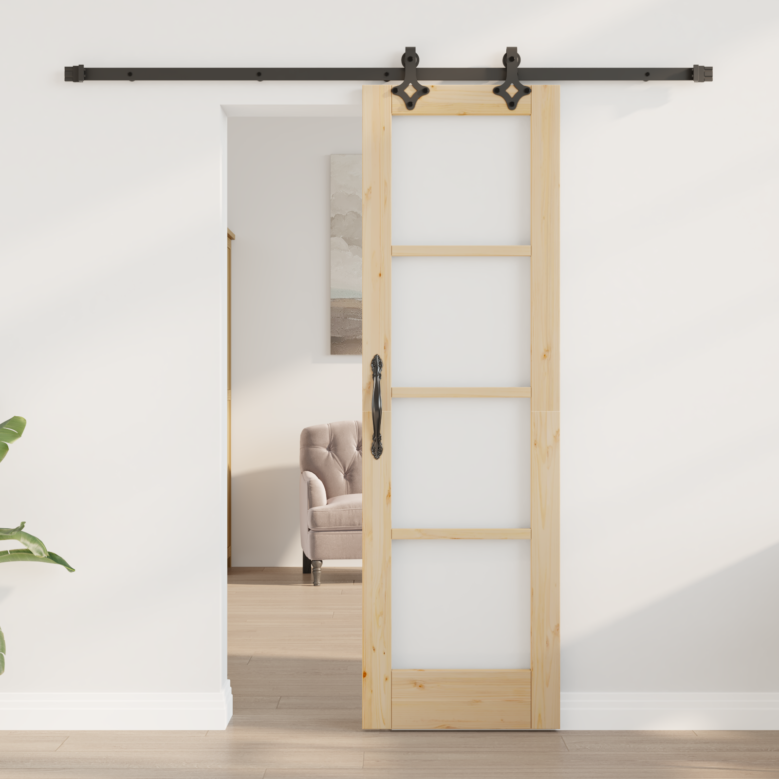 vidaXL Ușă Glisantă Manual ORKDAL Maro 61 x 198.5 cm Lemn și metal vidaXL Ușă Glisantă Manual ORKDAL Maro 61 x 198.5 cm Lemn și metal