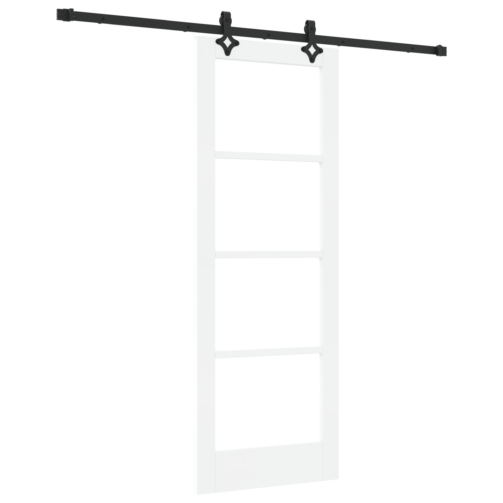 Ușă Glisantă vidaXL cu Set de Accesorii 'ORKDAL'Alb Lemn Solid & Sticlă Ușă Glisantă vidaXL cu Set de Accesorii 'ORKDAL'Alb Lemn Solid & Sticlă