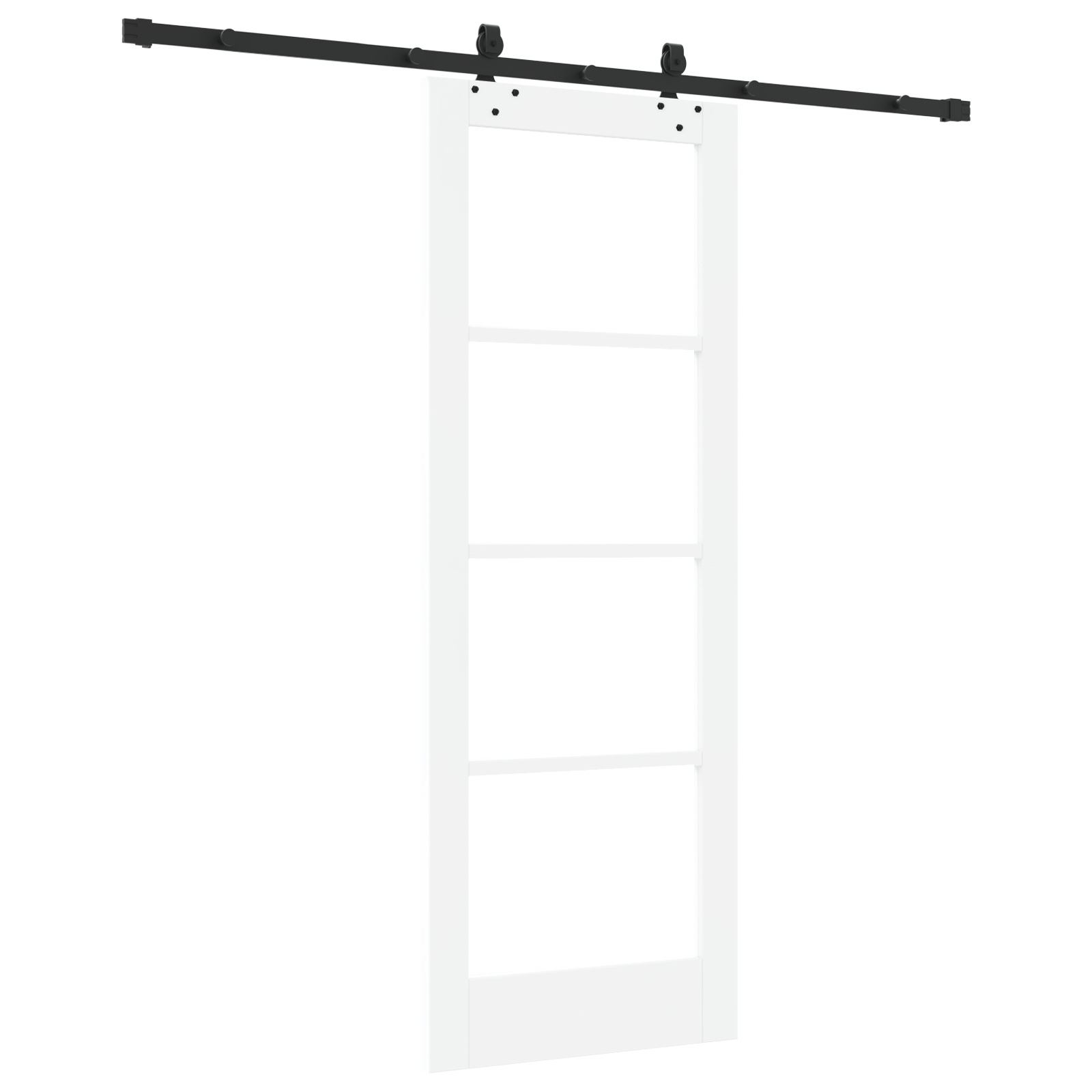 Ușă Glisantă vidaXL cu Set de Accesorii 'ORKDAL'Alb Lemn Solid & Sticlă Ușă Glisantă vidaXL cu Set de Accesorii 'ORKDAL'Alb Lemn Solid & Sticlă