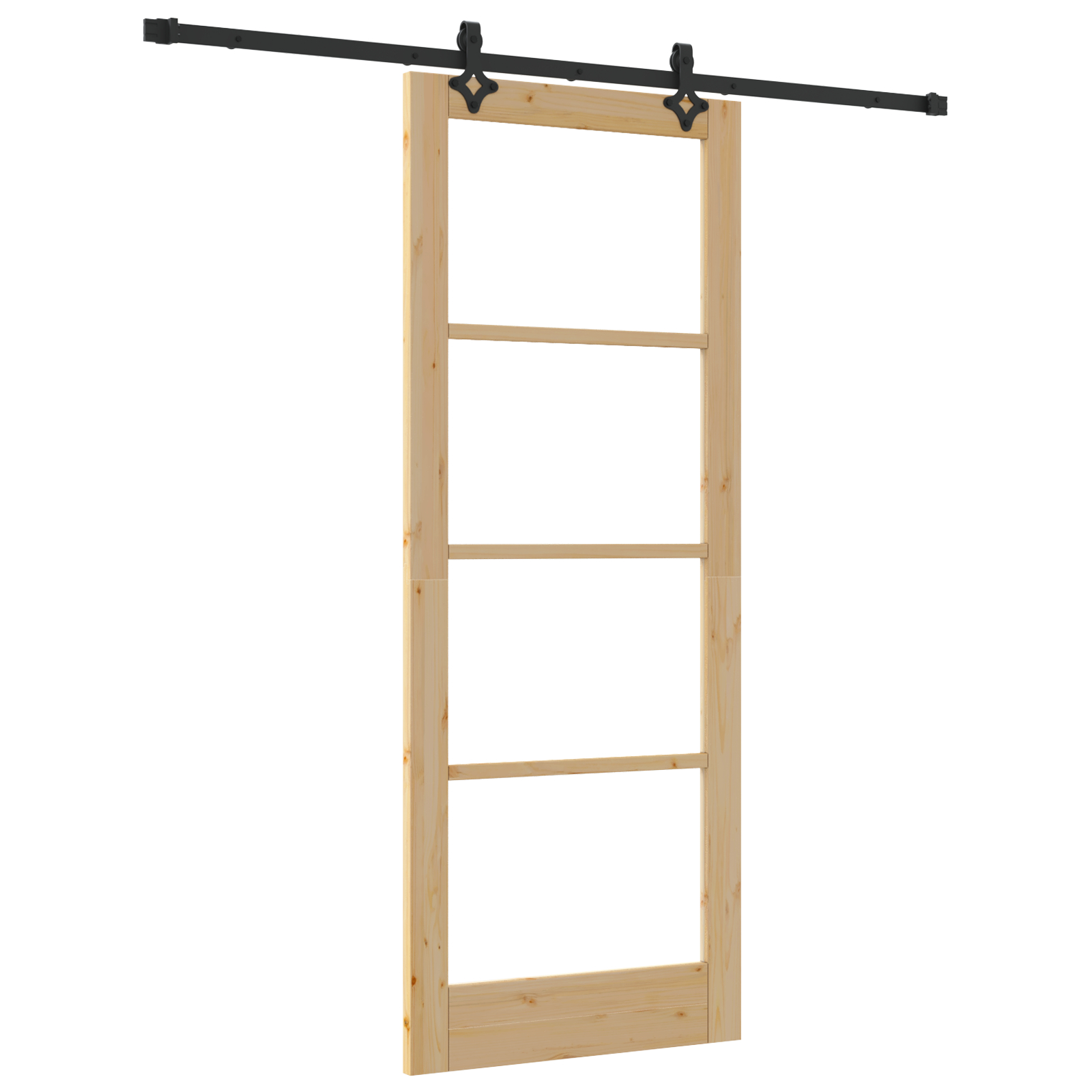 vidaXL Ușă Glisantă Manual ORKDAL Maro 83 x 211 cm Lemn și metal