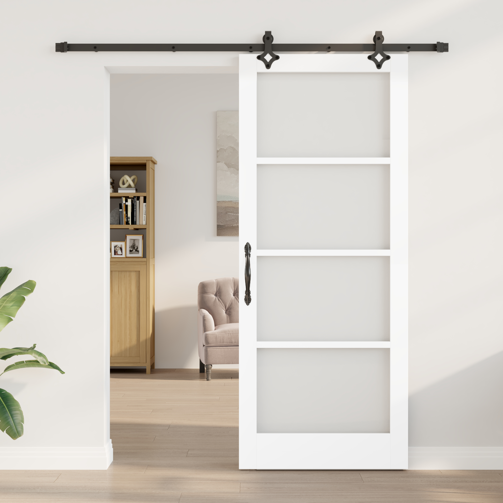 vidaXL Ușă Glisantă Manual ORKDAL Alb 86 x 211 cm Lemn și metal vidaXL Ușă Glisantă Manual ORKDAL Alb 86 x 211 cm Lemn și metal