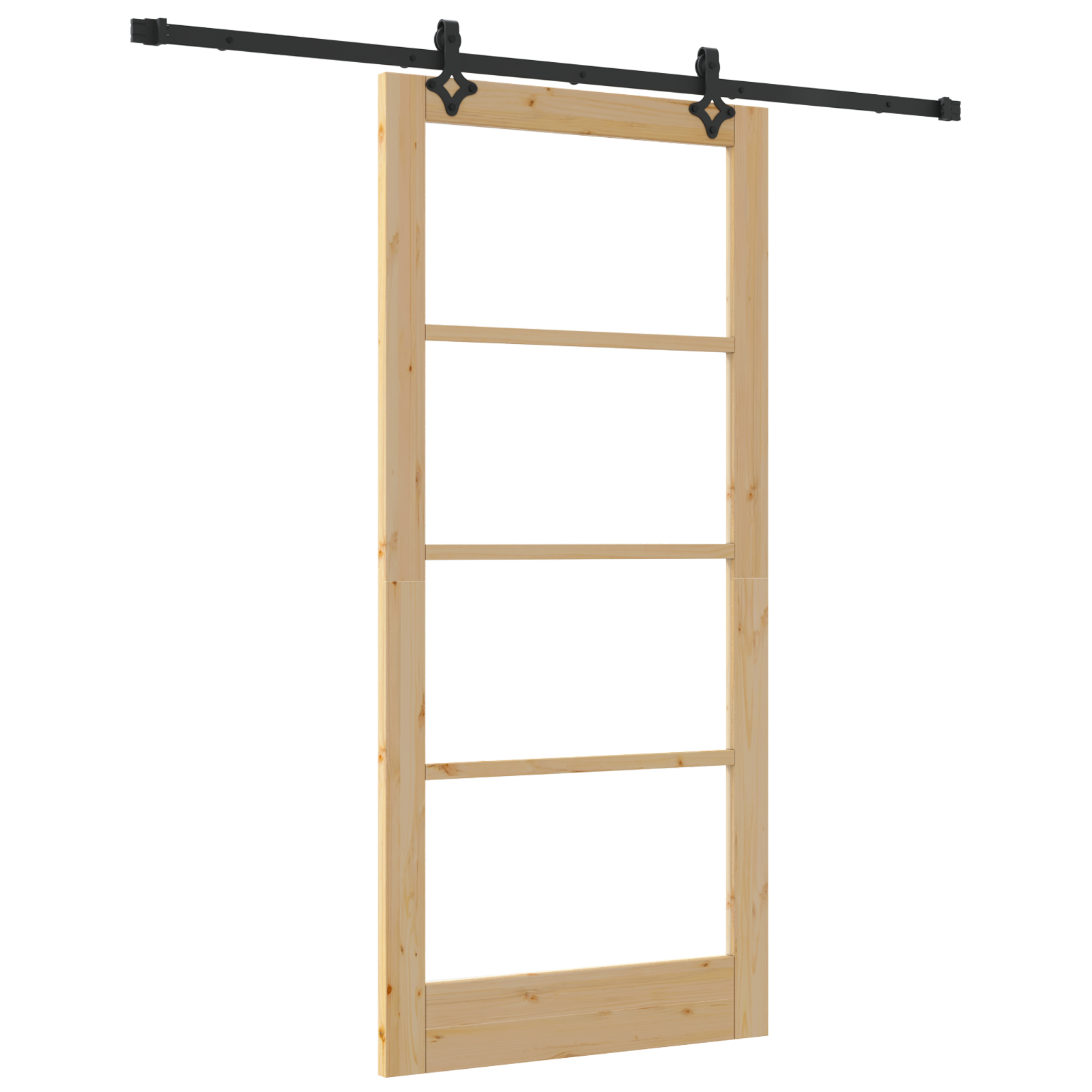 vidaXL Ușă Glisantă Manual ORKDAL Maro 93 x 202 cm Lemn și metal