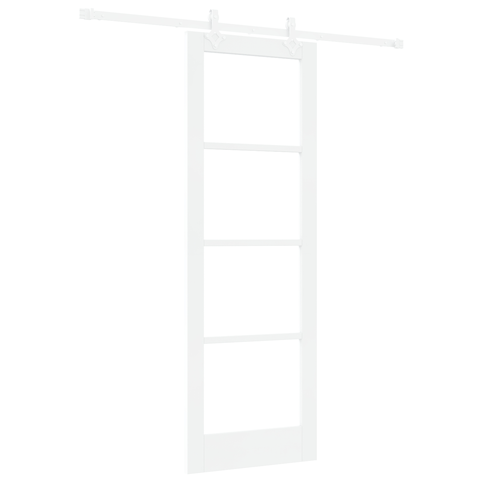 vidaXL Ușă Glisantă Manual Alb 73.5 x 211 cm Lemn și metal vidaXL Ușă Glisantă Manual Alb 73.5 x 211 cm Lemn și metal