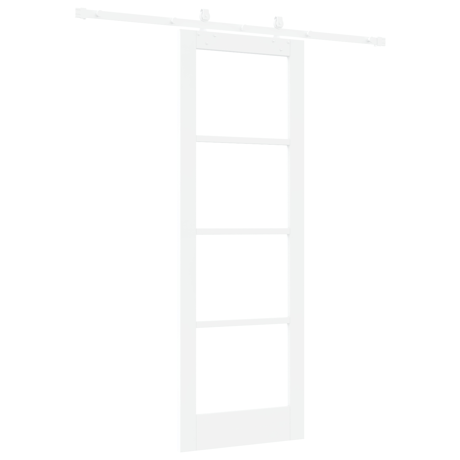 vidaXL Ușă Glisantă Manual Alb 73.5 x 211 cm Lemn și metal vidaXL Ușă Glisantă Manual Alb 73.5 x 211 cm Lemn și metal