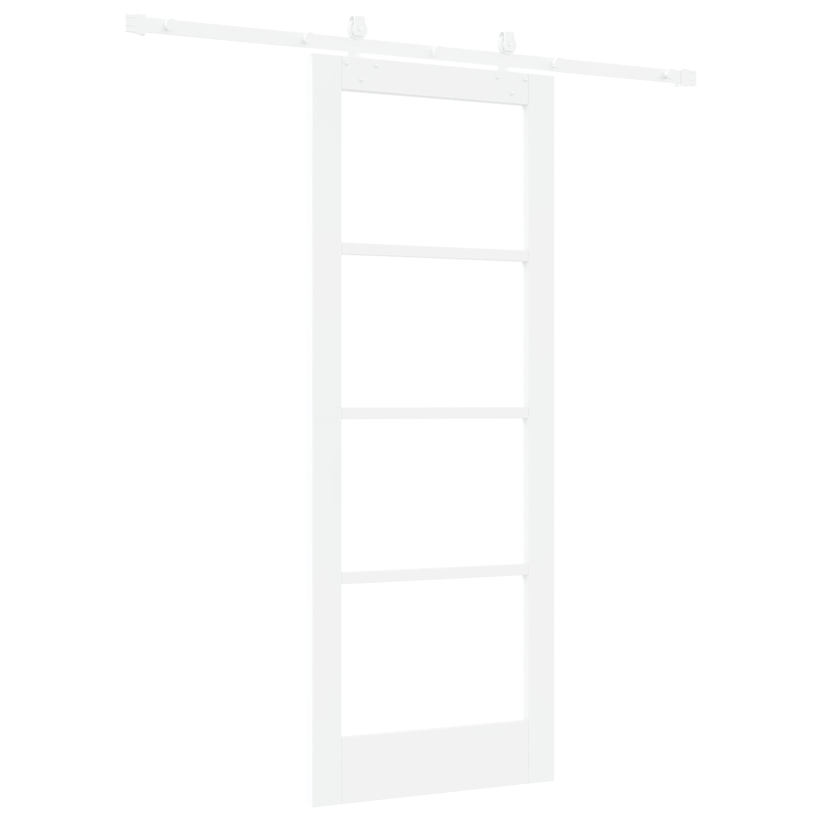 Set Ușă Înghețată cu Hardware Alb 78x202 cm Lemn Masiv de Pin Set Ușă Înghețată cu Hardware Alb 78x202 cm Lemn Masiv de Pin