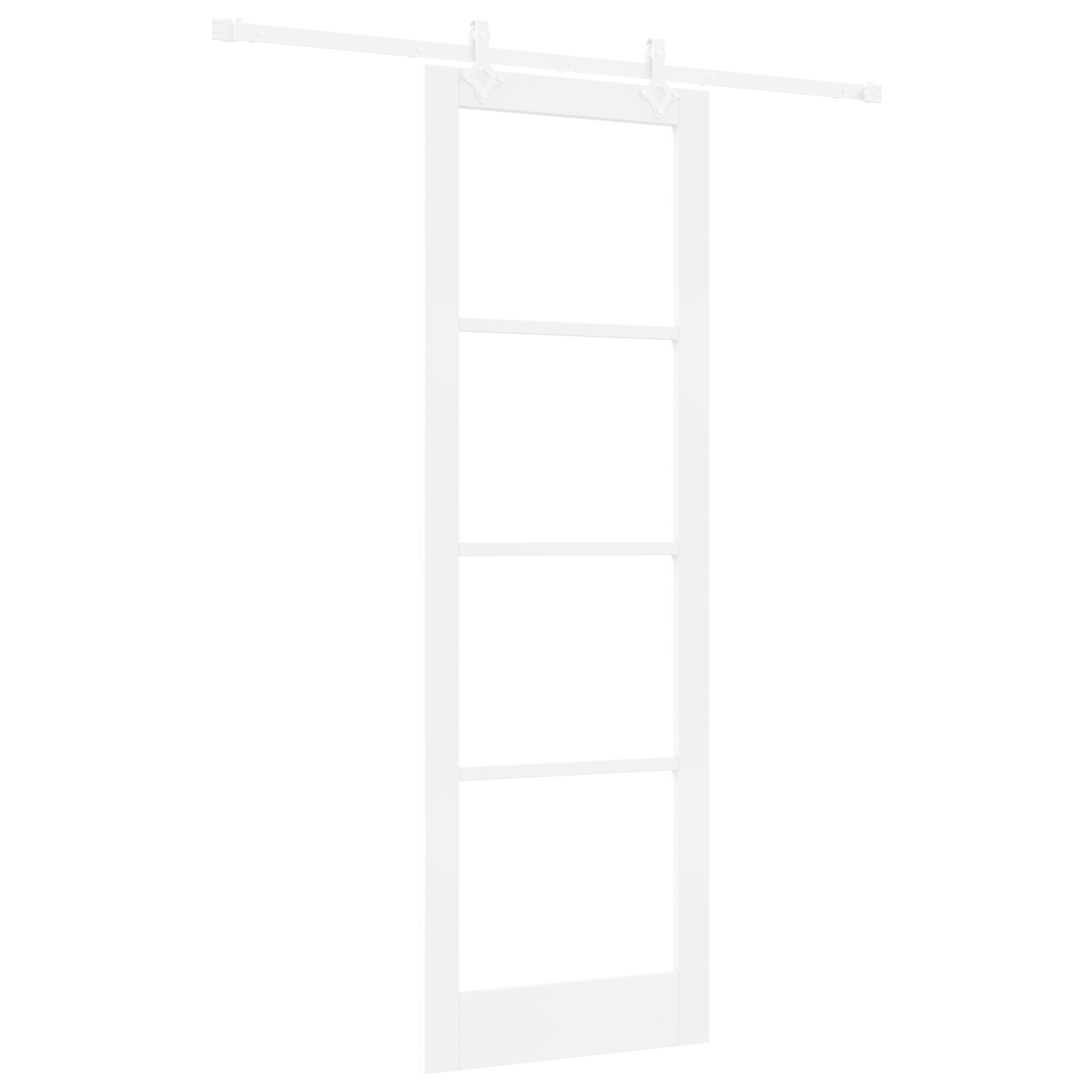 vidaXL Ușă Glisantă Manual Alb 78 x 232 cm Lemn și metal