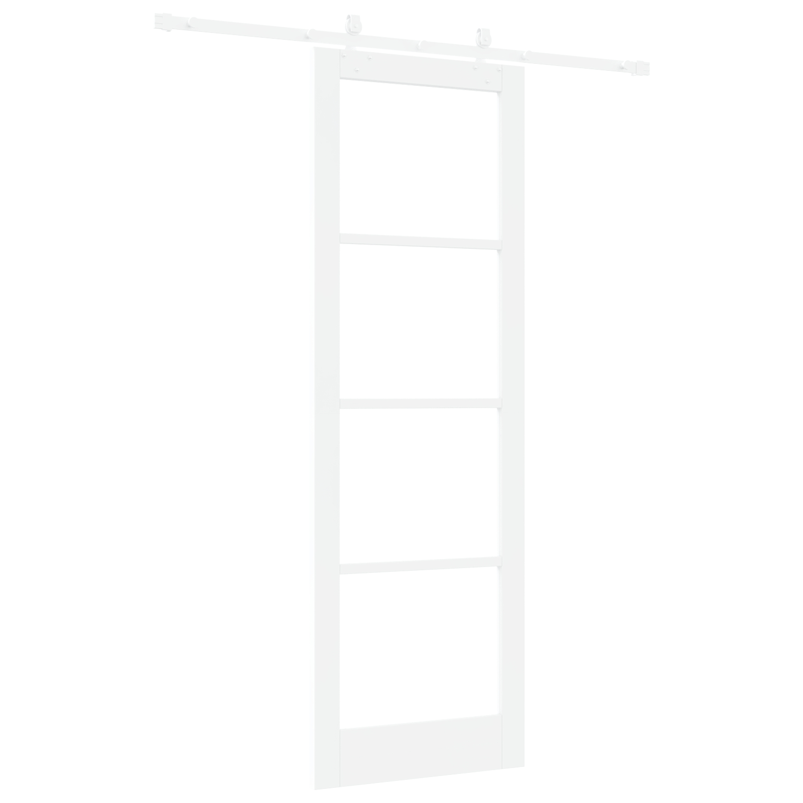 vidaXL Ușă Glisantă Manual Alb 78 x 232 cm Lemn și metal