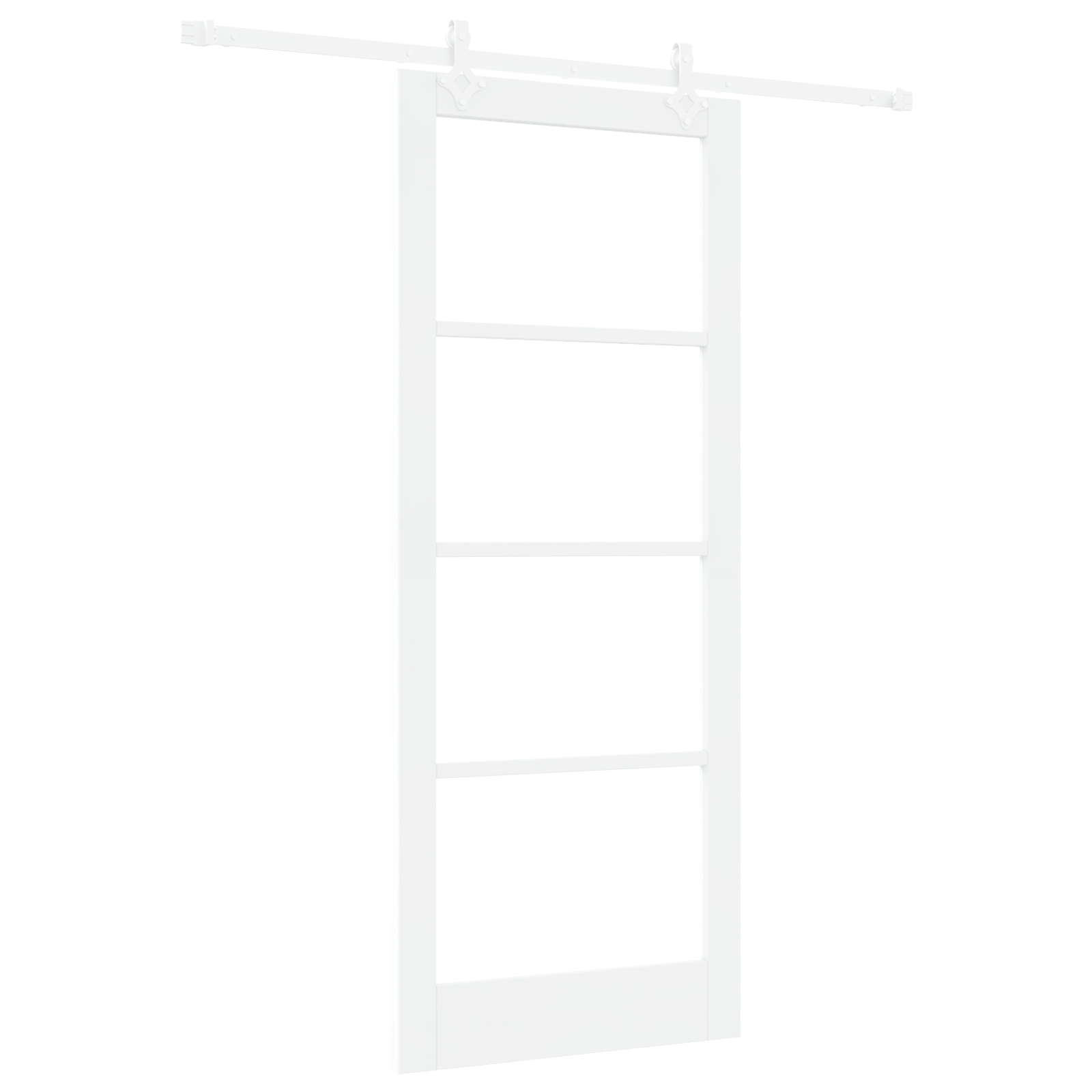 vidaXL Ușă Glisantă Manual Alb 86 x 211 cm Lemn și metal vidaXL Ușă Glisantă Manual Alb 86 x 211 cm Lemn și metal