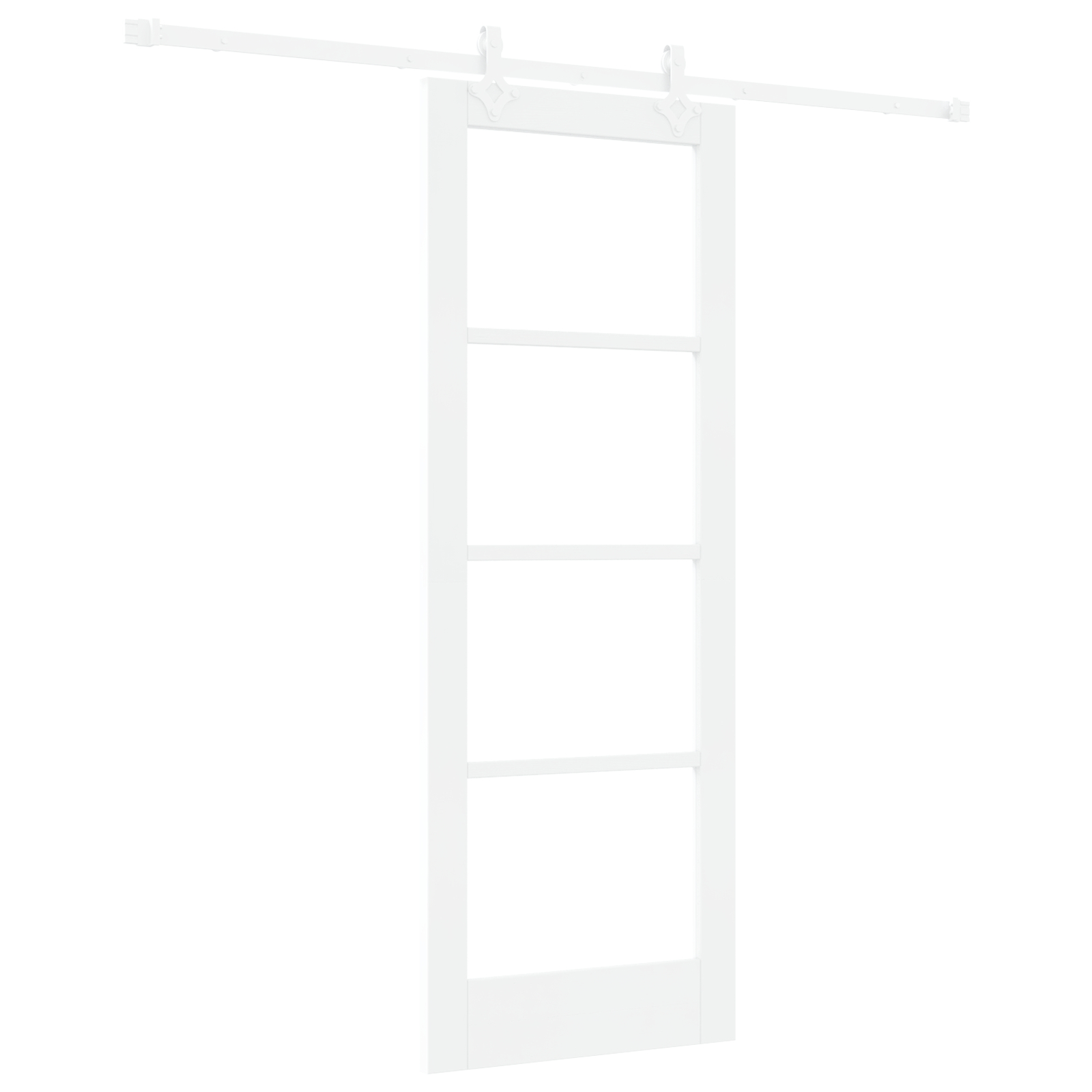 vidaXL Ușă Glisantă Manual Alb 73.5 x 198.5 cm Lemn și metal
