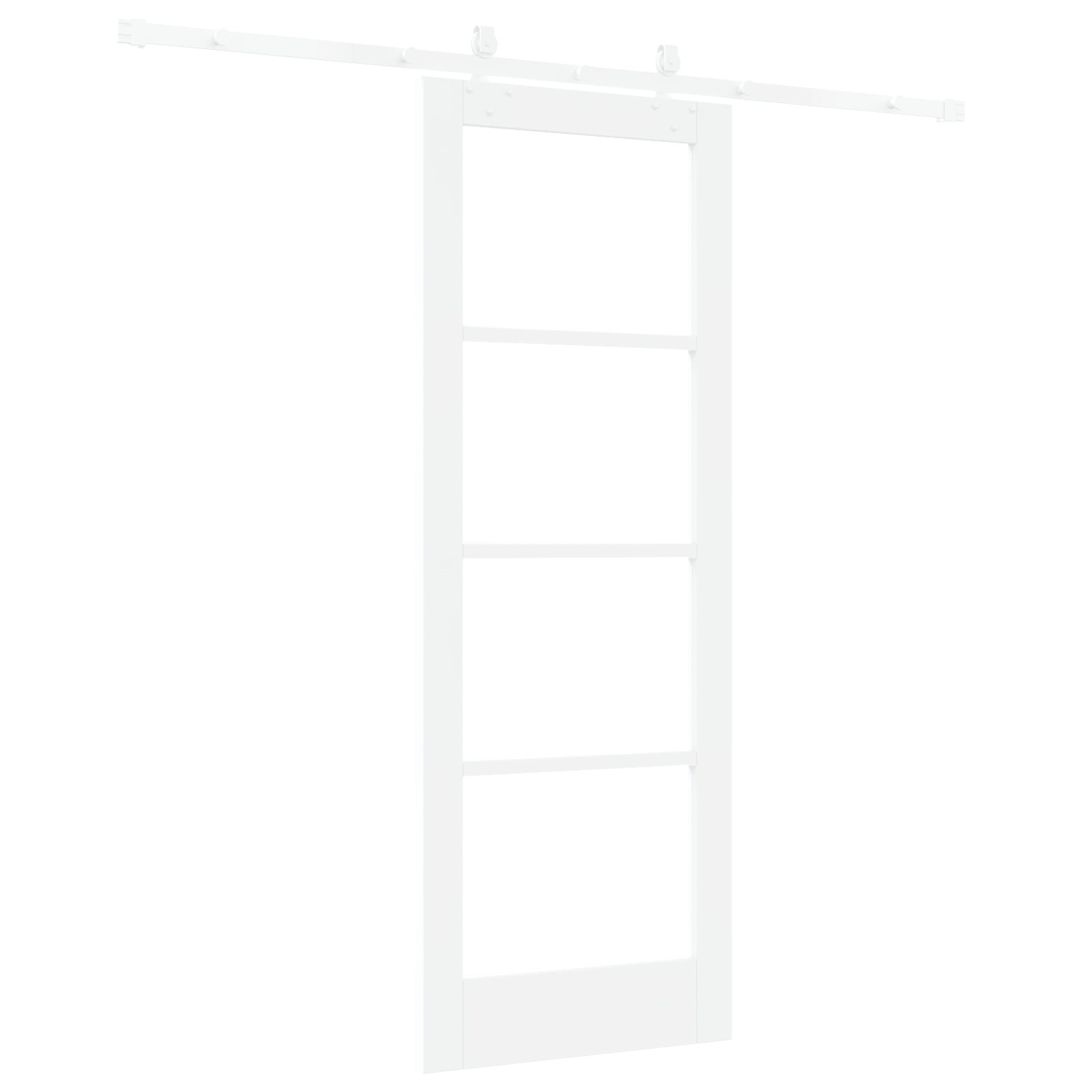 vidaXL Ușă Glisantă Manual Alb 73.5 x 198.5 cm Lemn și metal