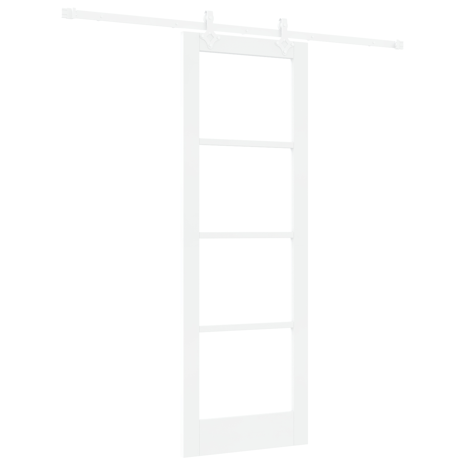 vidaXL Ușă Glisantă Manual Alb 73.5 x 211 cm Lemn și metal vidaXL Ușă Glisantă Manual Alb 73.5 x 211 cm Lemn și metal