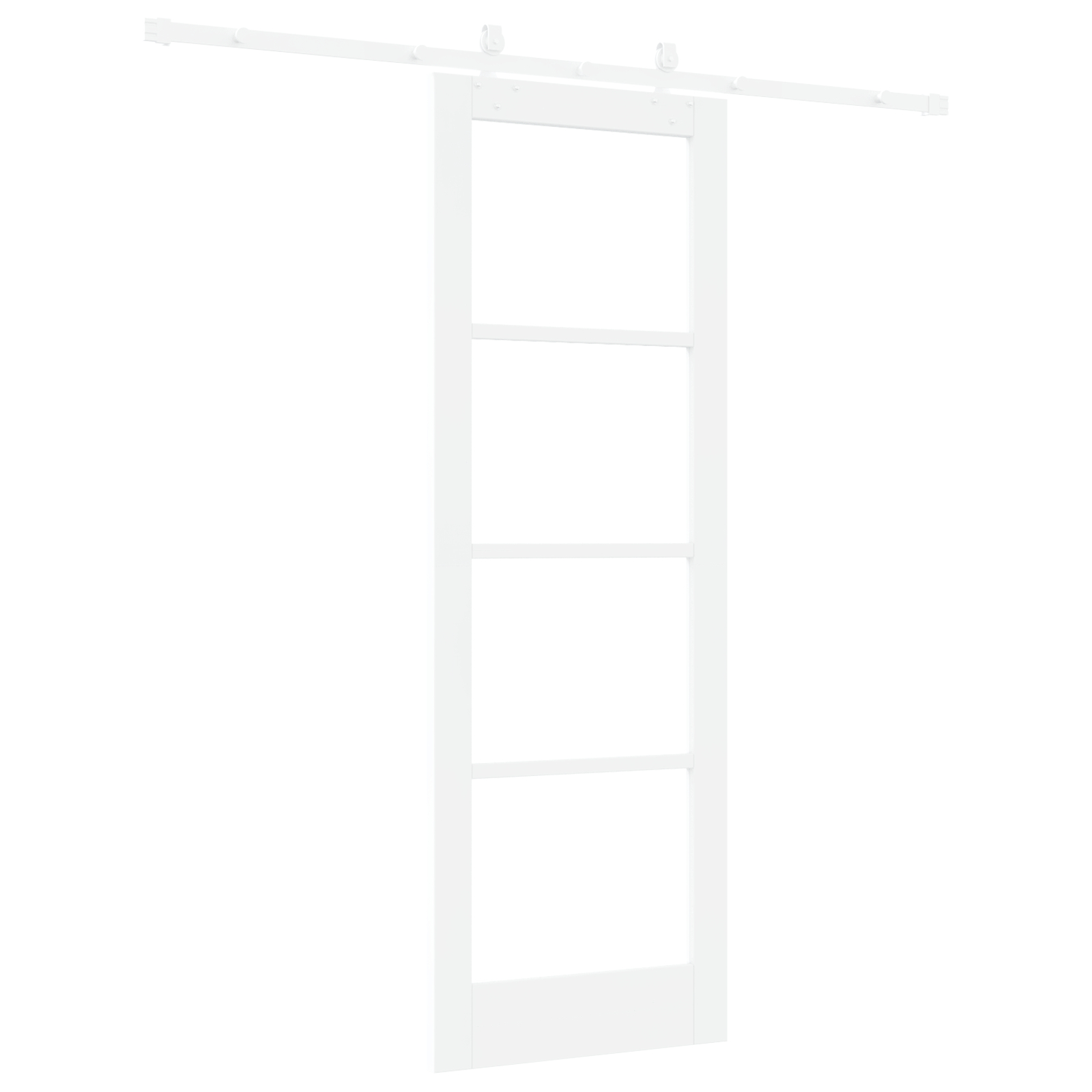 vidaXL Ușă Glisantă Manual Alb 73.5 x 211 cm Lemn și metal vidaXL Ușă Glisantă Manual Alb 73.5 x 211 cm Lemn și metal
