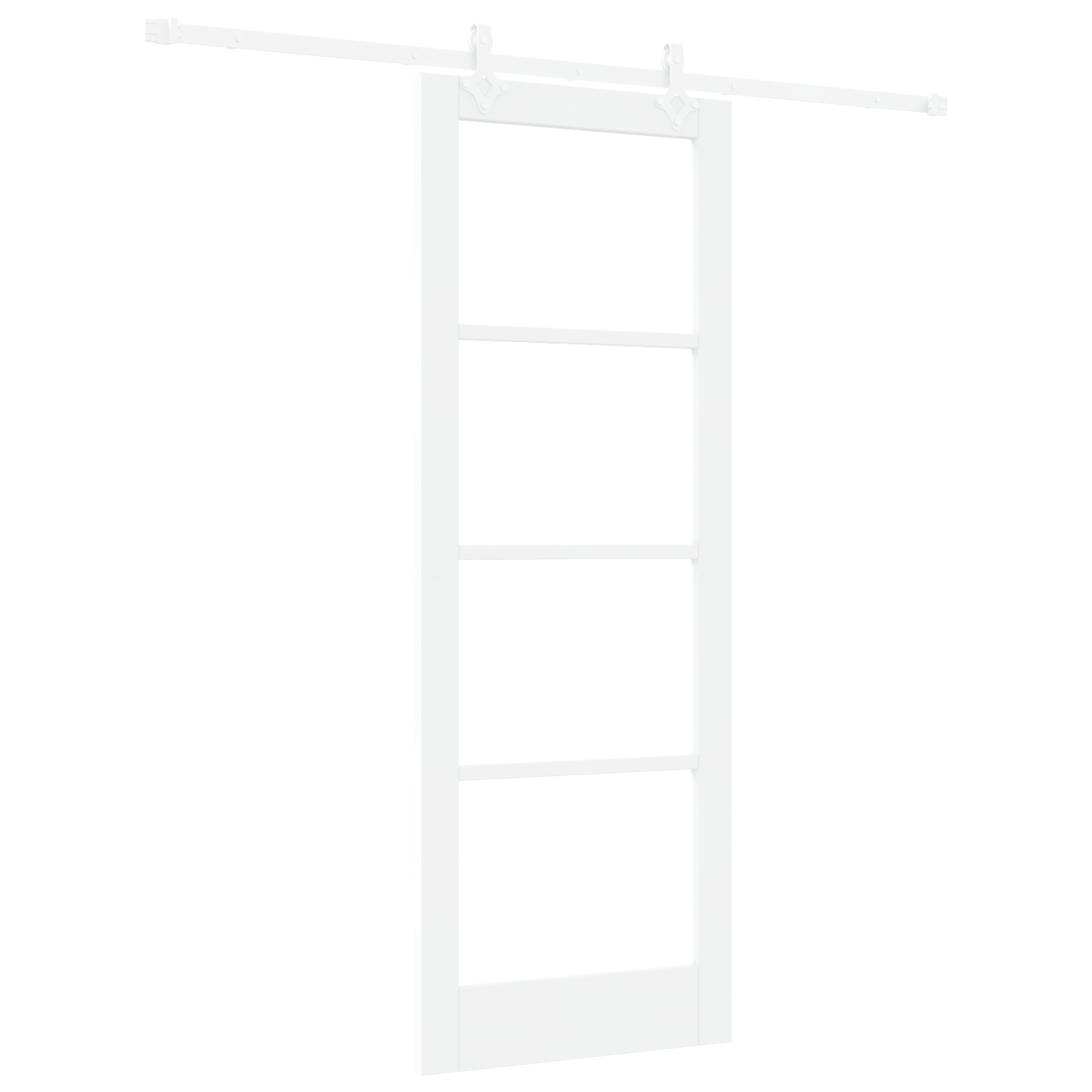 vidaXL Ușă Glisantă Manual Alb 78 x 211 cm Lemn și metal vidaXL Ușă Glisantă Manual Alb 78 x 211 cm Lemn și metal