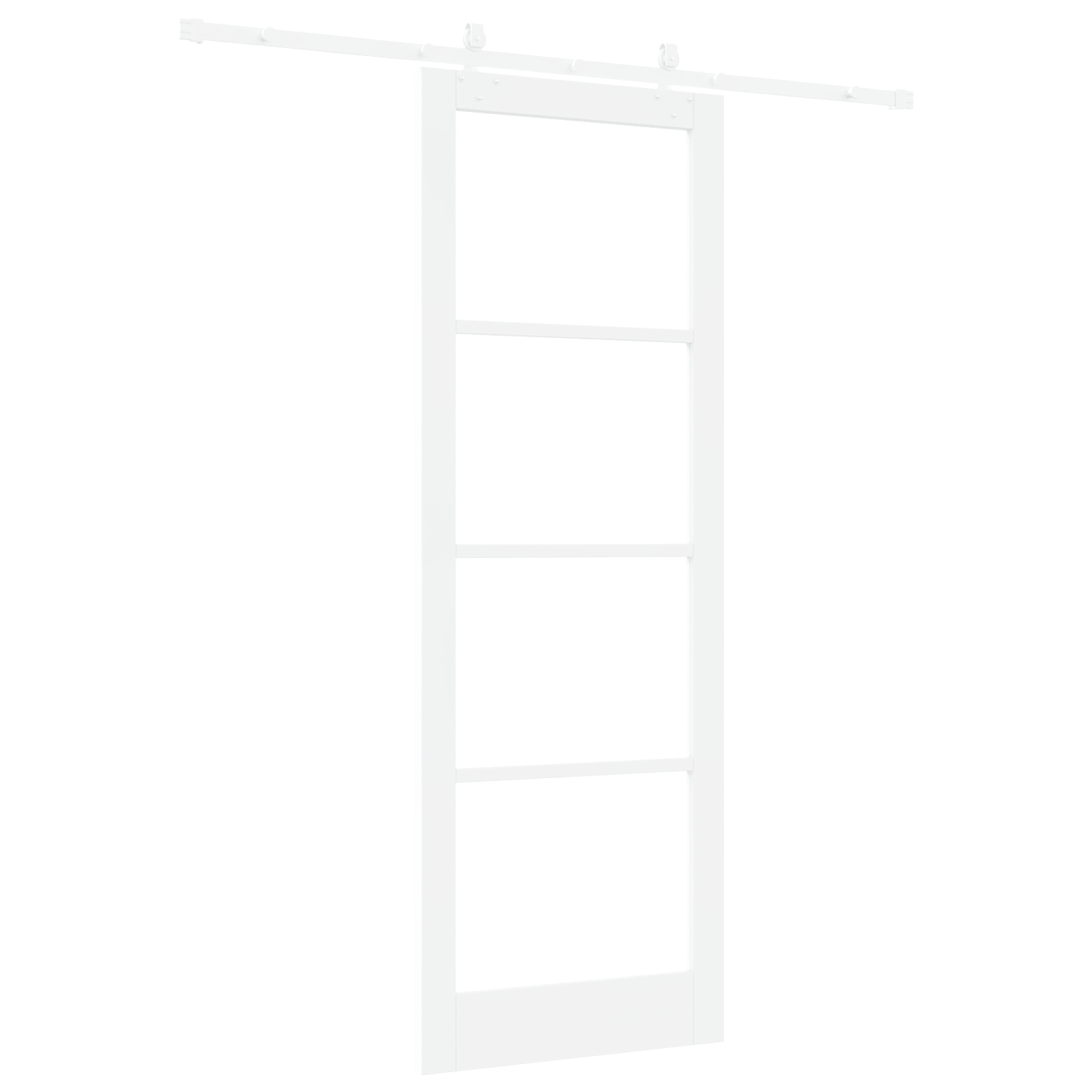 vidaXL Ușă Glisantă Manual Alb 83 x 232 cm Lemn și metal vidaXL Ușă Glisantă Manual Alb 83 x 232 cm Lemn și metal