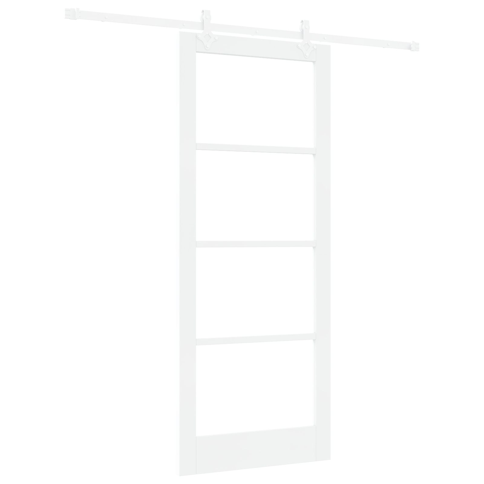 vidaXL Ușă Glisantă Manual Alb 86 x 211 cm Lemn și metal vidaXL Ușă Glisantă Manual Alb 86 x 211 cm Lemn și metal