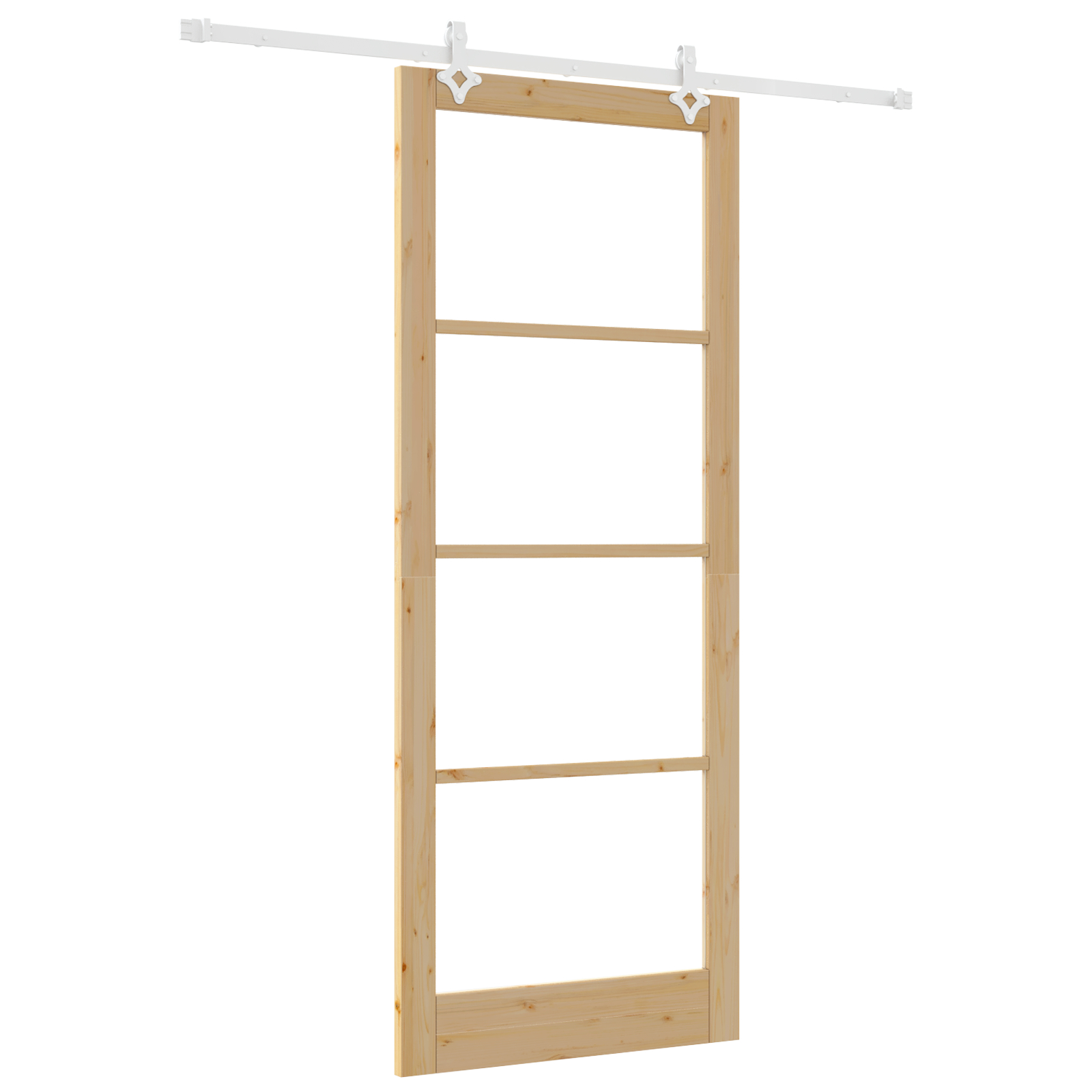 vidaXL Ușă Glisantă Manual Maro 93 x 232 cm Lemn și metal