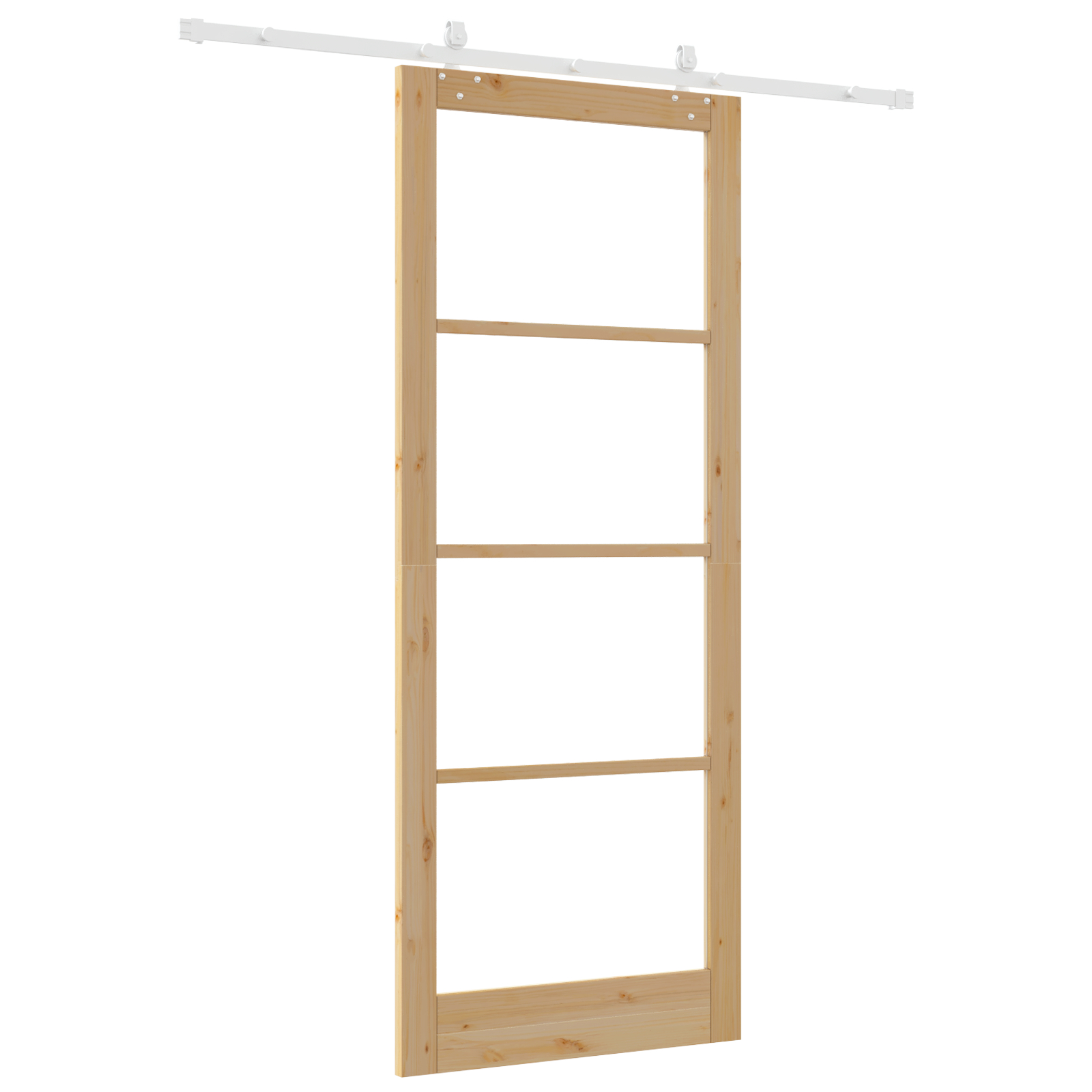 vidaXL Ușă Glisantă Manual Maro 93 x 232 cm Lemn și metal