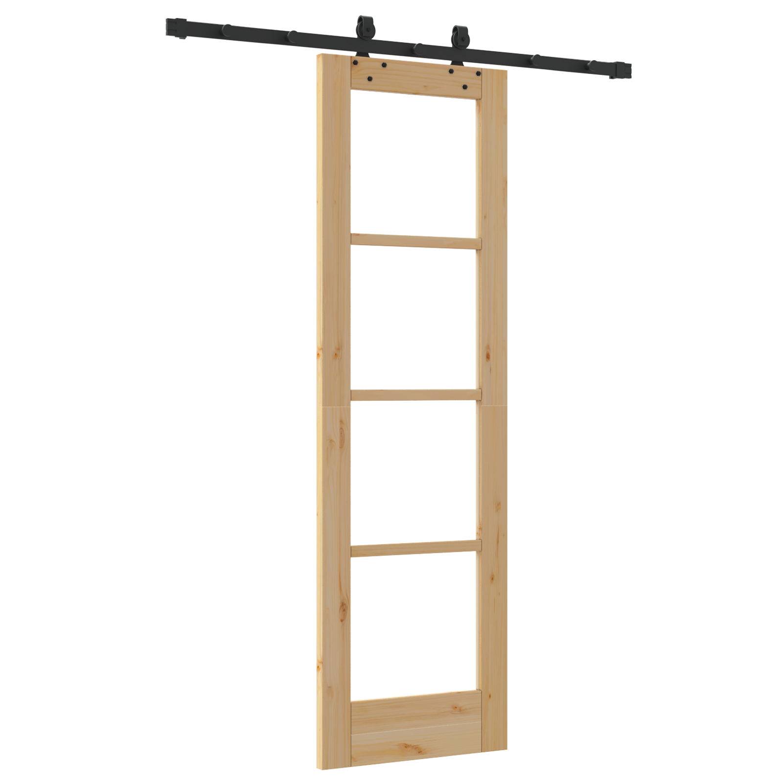 vidaXL Ușa glisantă Manual Maro 61 x 198.5 cm Lemn și metal