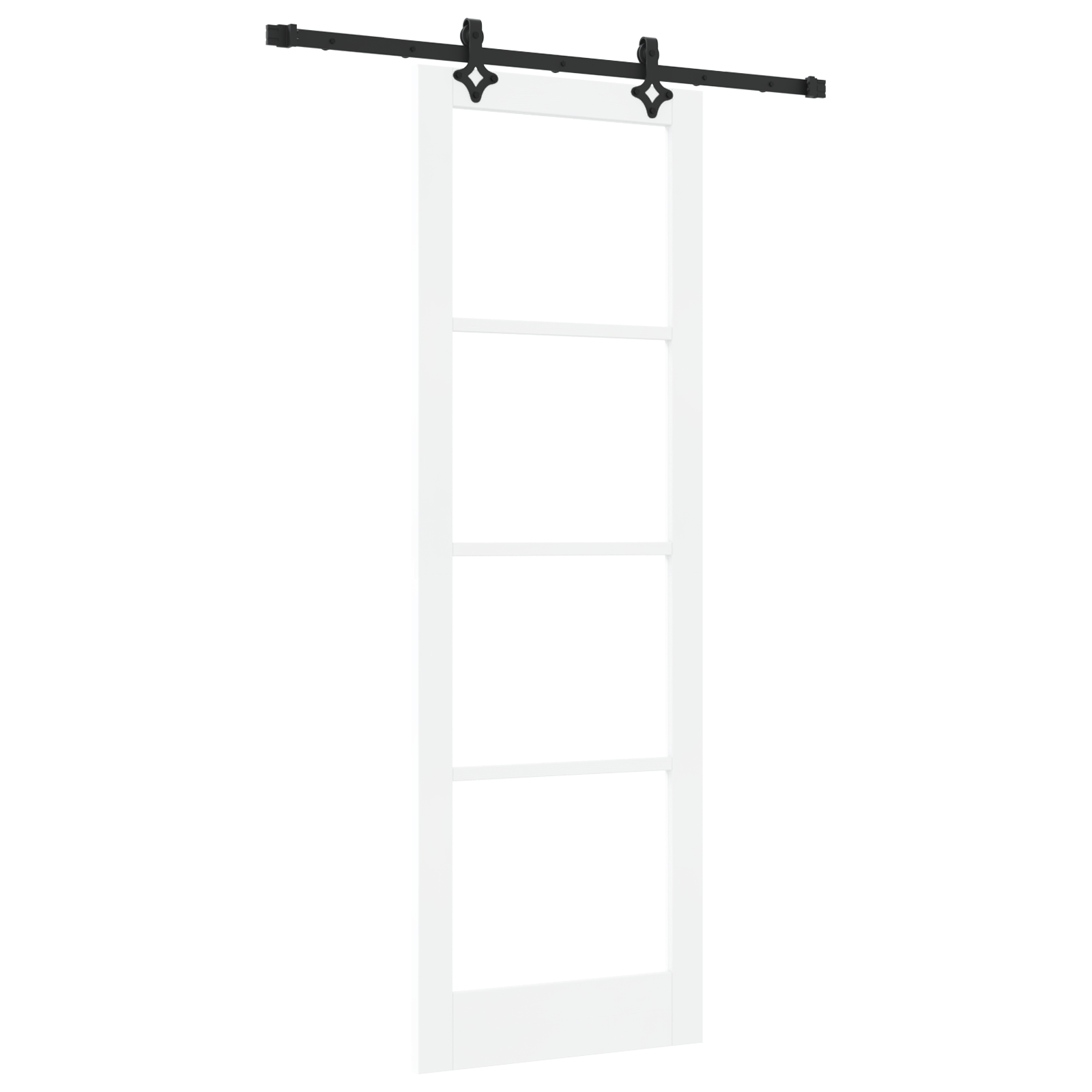 Set Ușă Glisantă vidaXL cu Accesorii Alb 78x232 cm Lemn Solid de Pin Set Ușă Glisantă vidaXL cu Accesorii Alb 78x232 cm Lemn Solid de Pin
