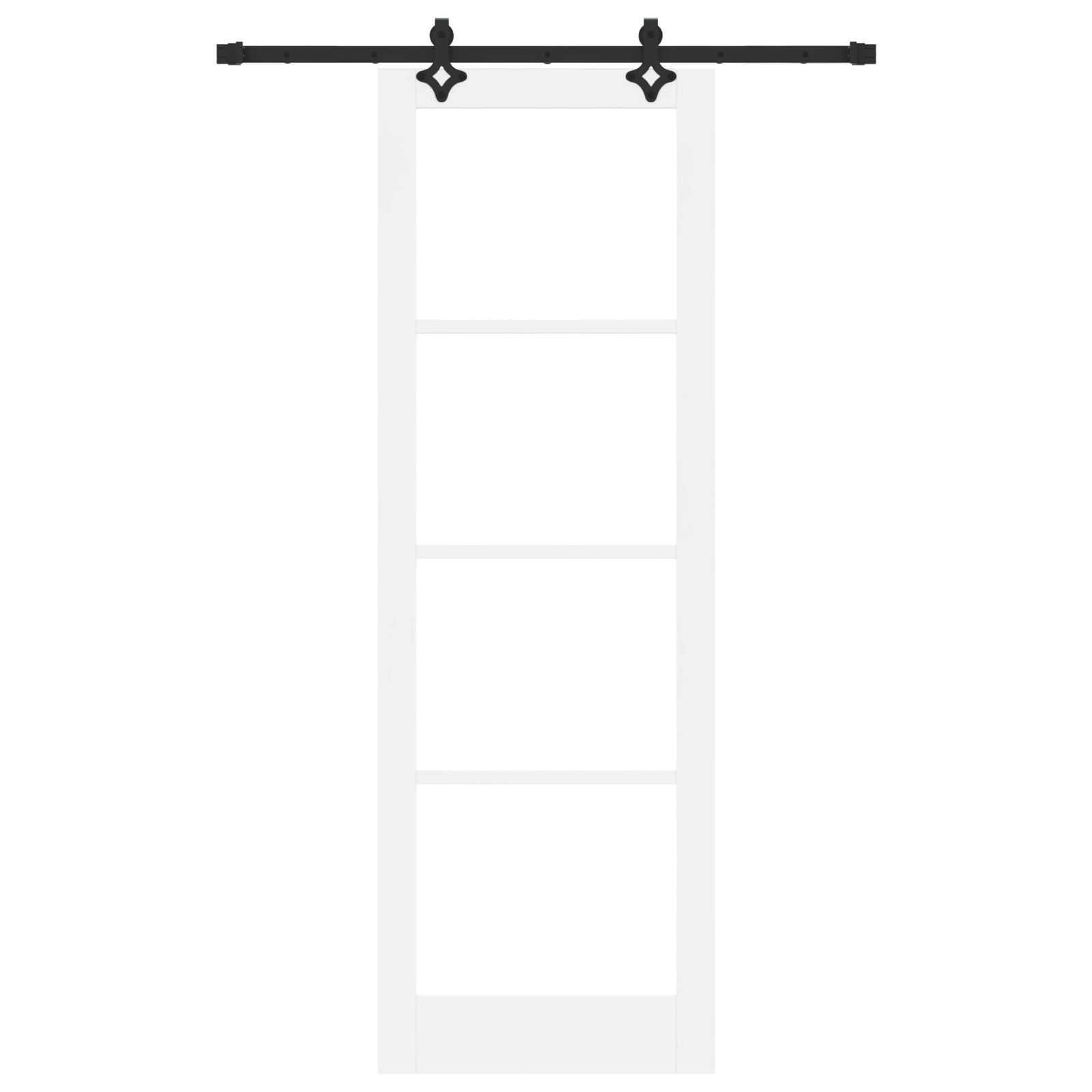 Set Ușă Glisantă vidaXL cu Accesorii Alb 78x232 cm Lemn Solid de Pin Set Ușă Glisantă vidaXL cu Accesorii Alb 78x232 cm Lemn Solid de Pin