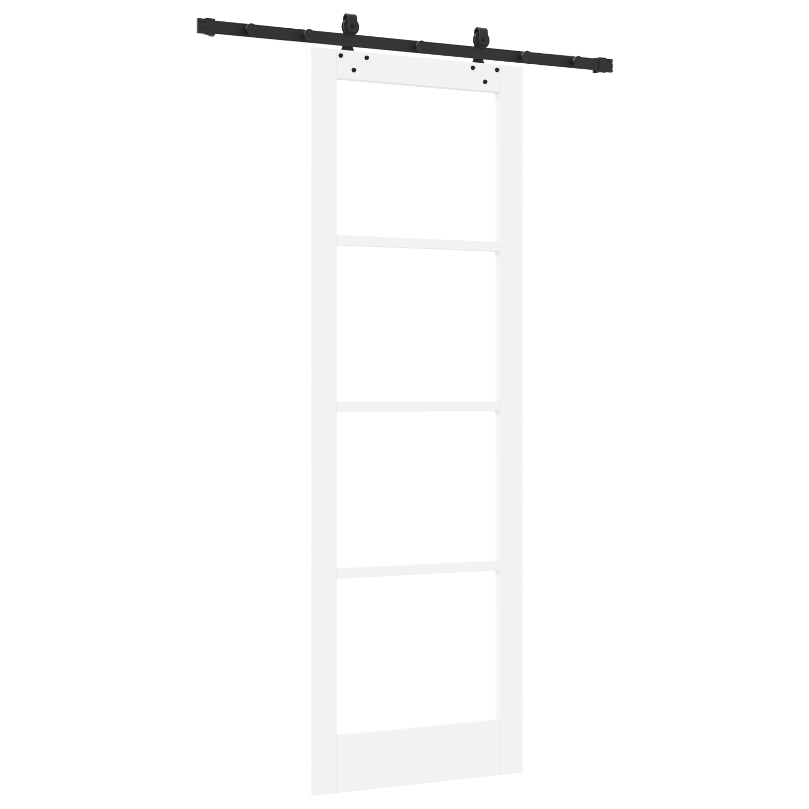Set Ușă Glisantă vidaXL cu Accesorii Alb 78x232 cm Lemn Solid de Pin Set Ușă Glisantă vidaXL cu Accesorii Alb 78x232 cm Lemn Solid de Pin