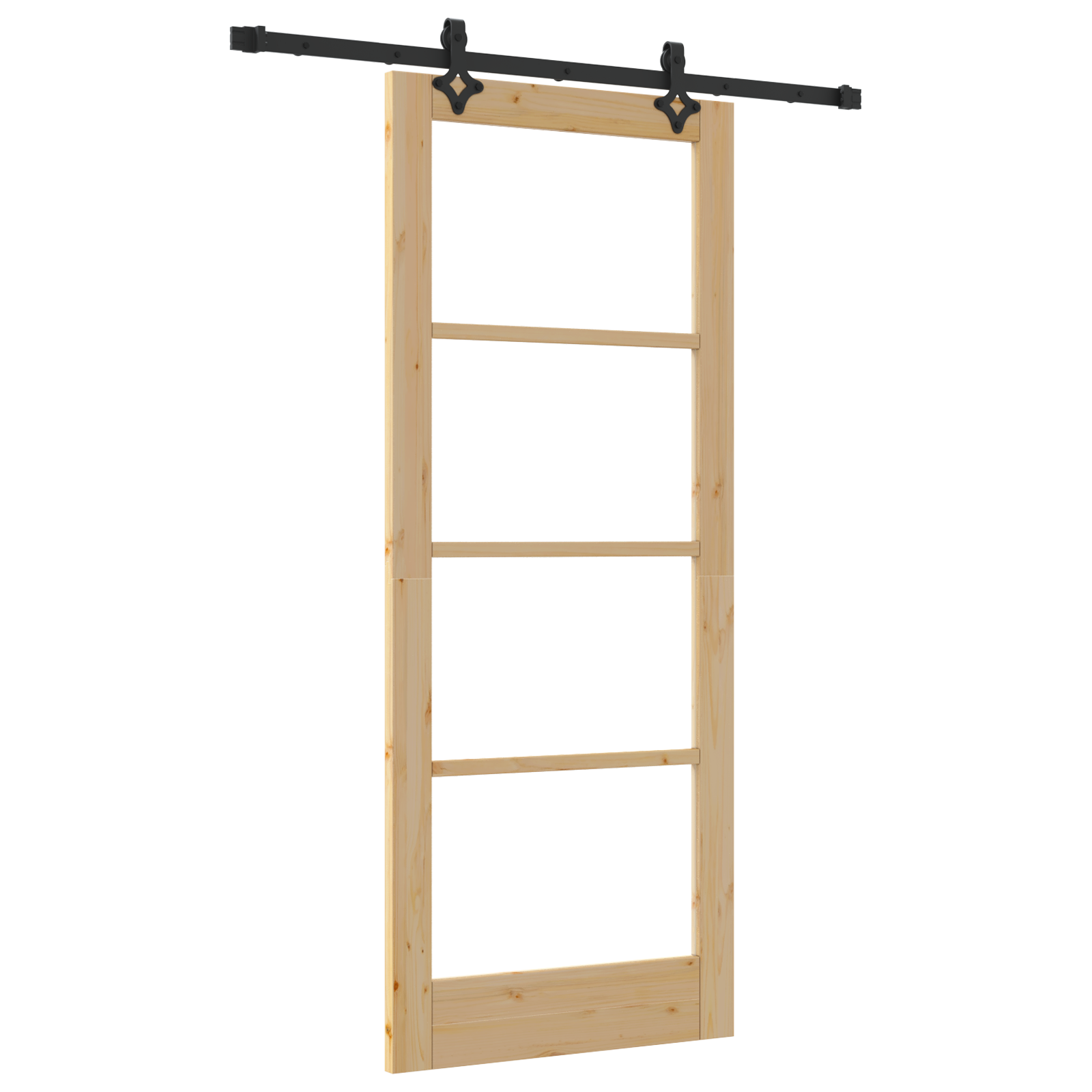 vidaXL Ușa glisantă Manual Maro 83 x 202 cm Lemn și metal