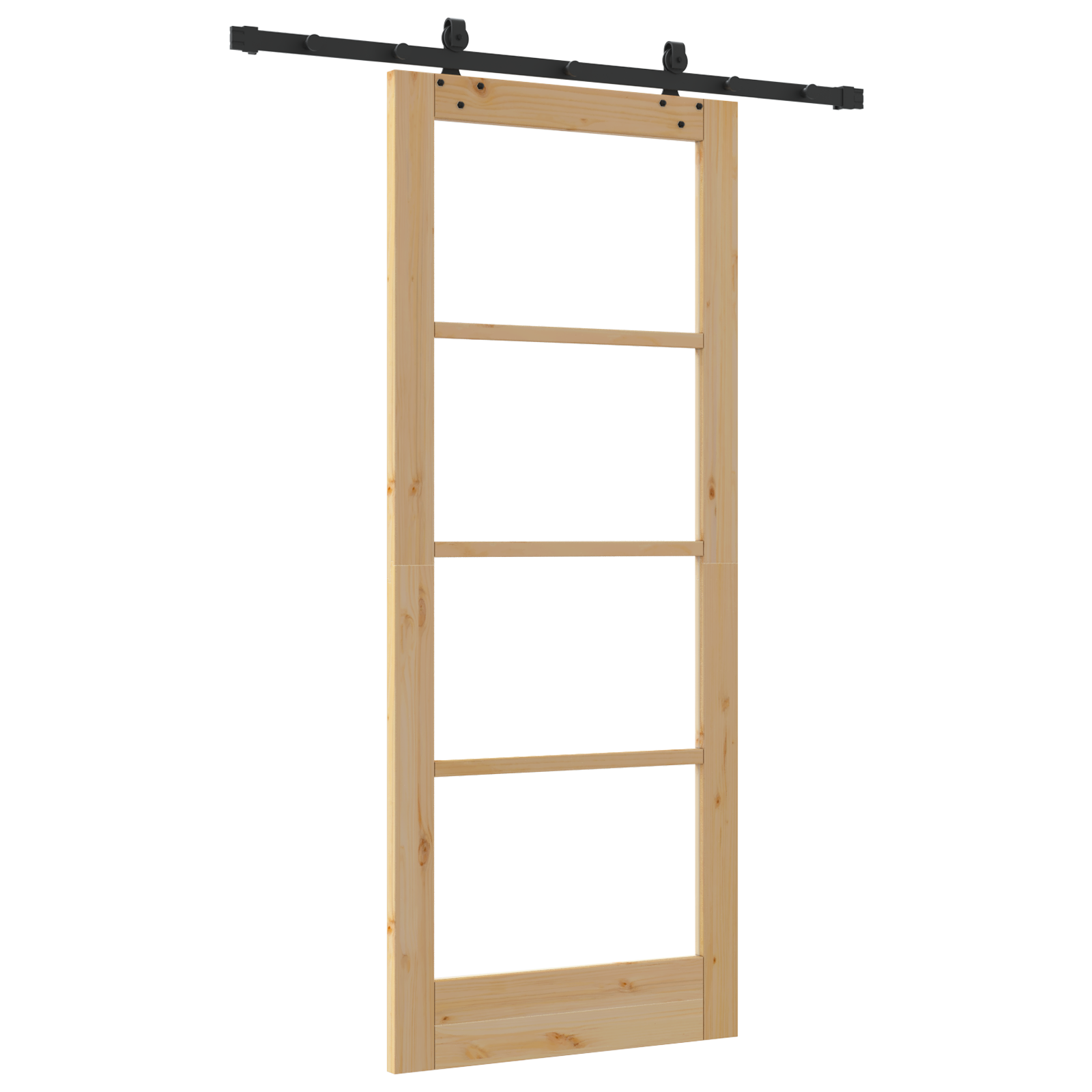 vidaXL Ușa glisantă Manual Maro 83 x 202 cm Lemn și metal