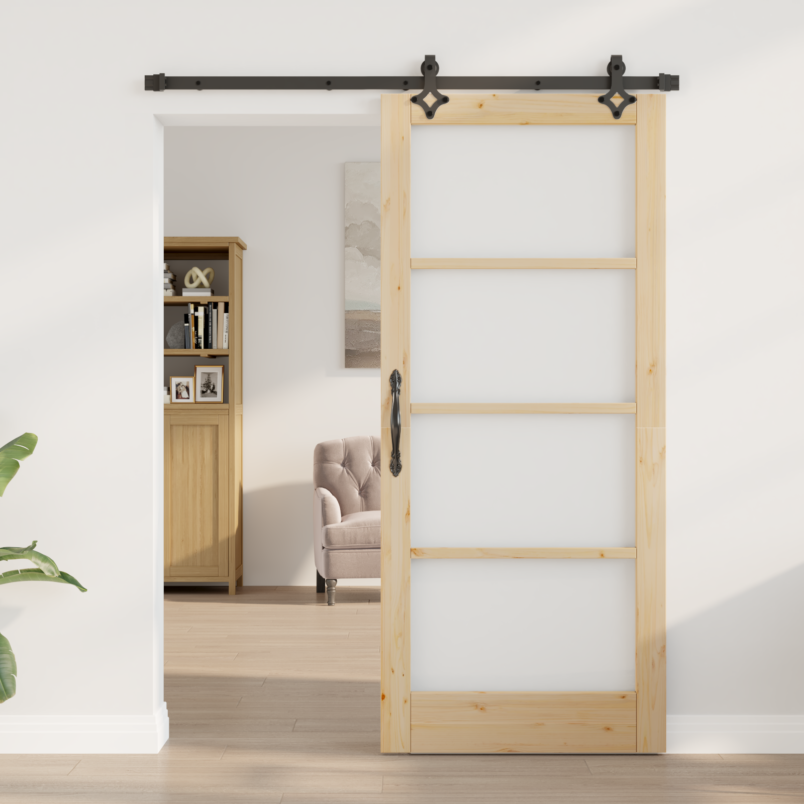 vidaXL Ușa glisantă Manual Maro 86 x 198.5 cm Lemn și metal