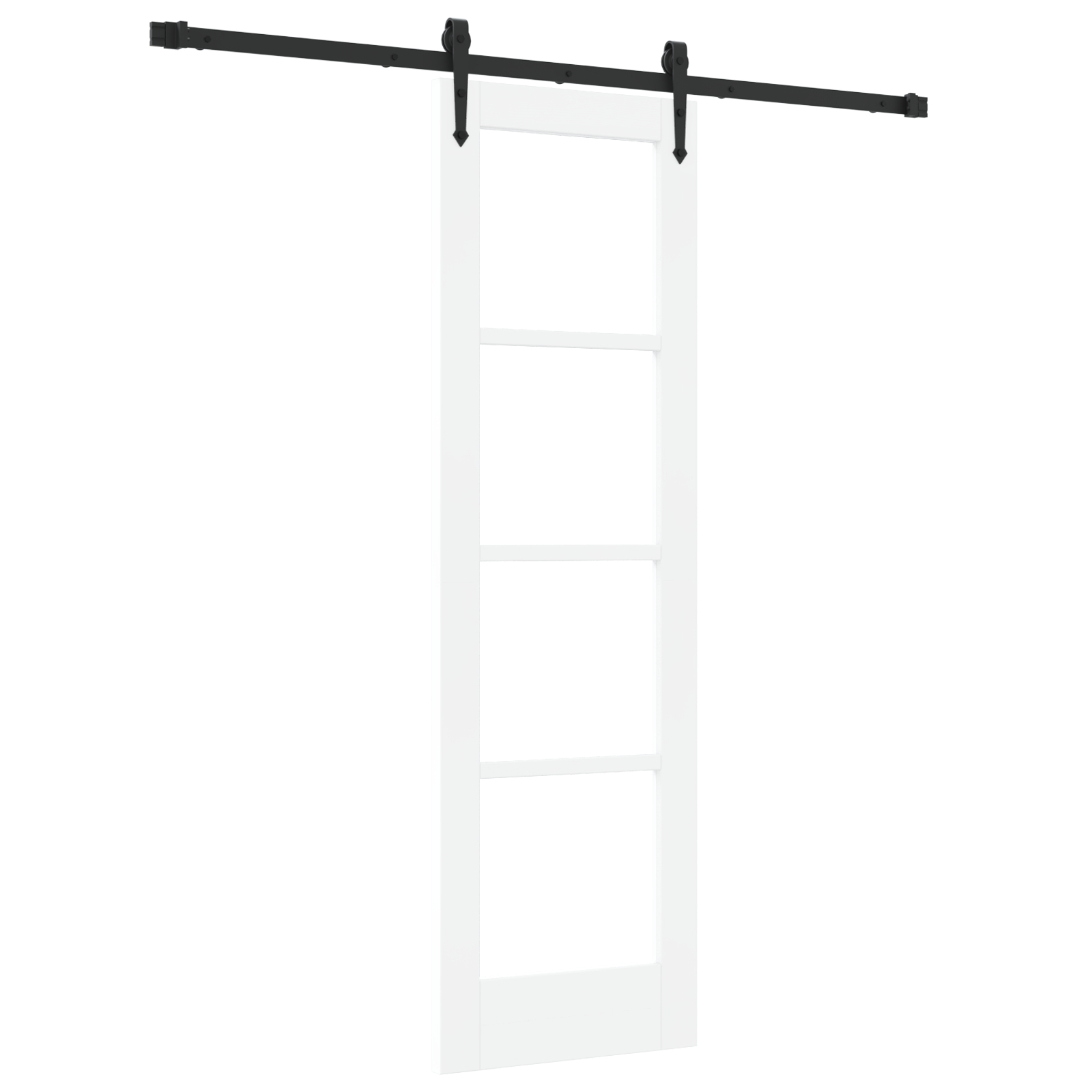 vidaXL Ușă glisantă Manual Alb 61 x 198.5 cm Lemn și metal vidaXL Ușă glisantă Manual Alb 61 x 198.5 cm Lemn și metal