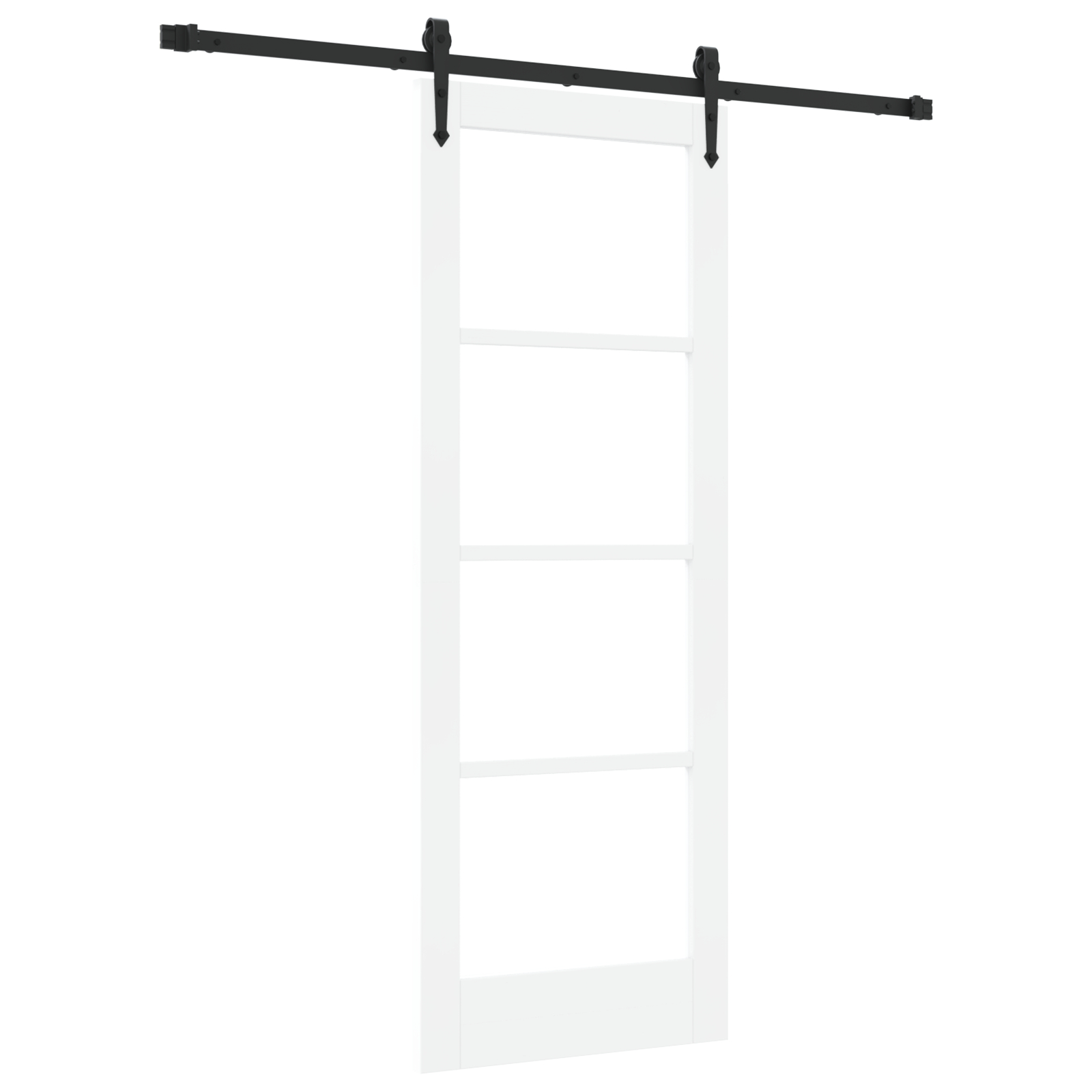 vidaXL Ușă glisantă Manual Alb 73.5 x 198.5 cm Lemn și metal vidaXL Ușă glisantă Manual Alb 73.5 x 198.5 cm Lemn și metal