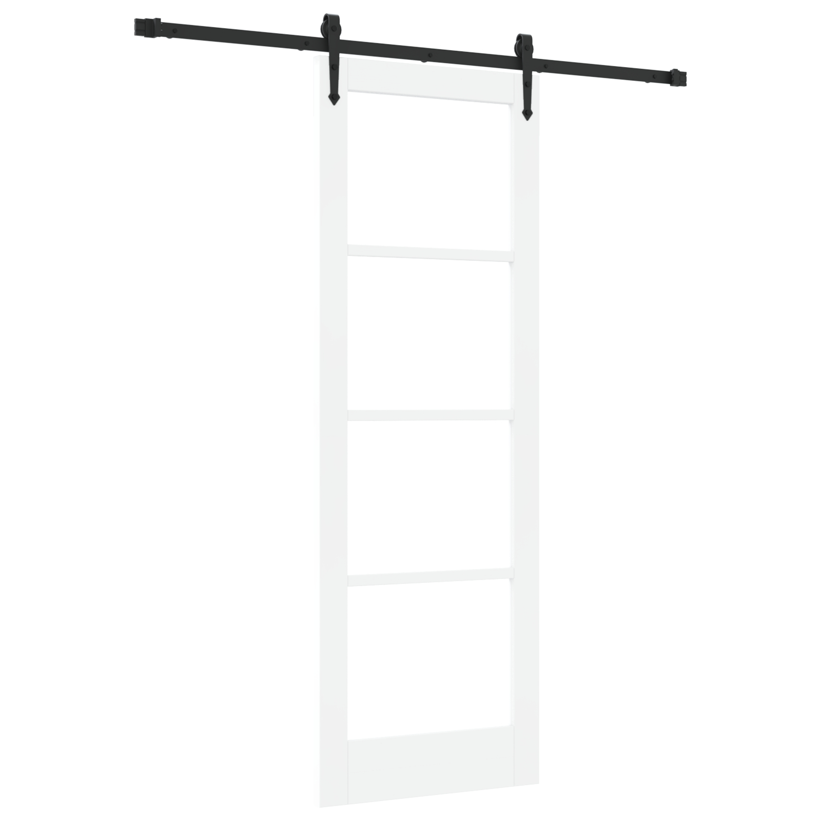 vidaXL Ușă glisantă Manual Alb 73.5 x 211 cm Lemn și metal vidaXL Ușă glisantă Manual Alb 73.5 x 211 cm Lemn și metal